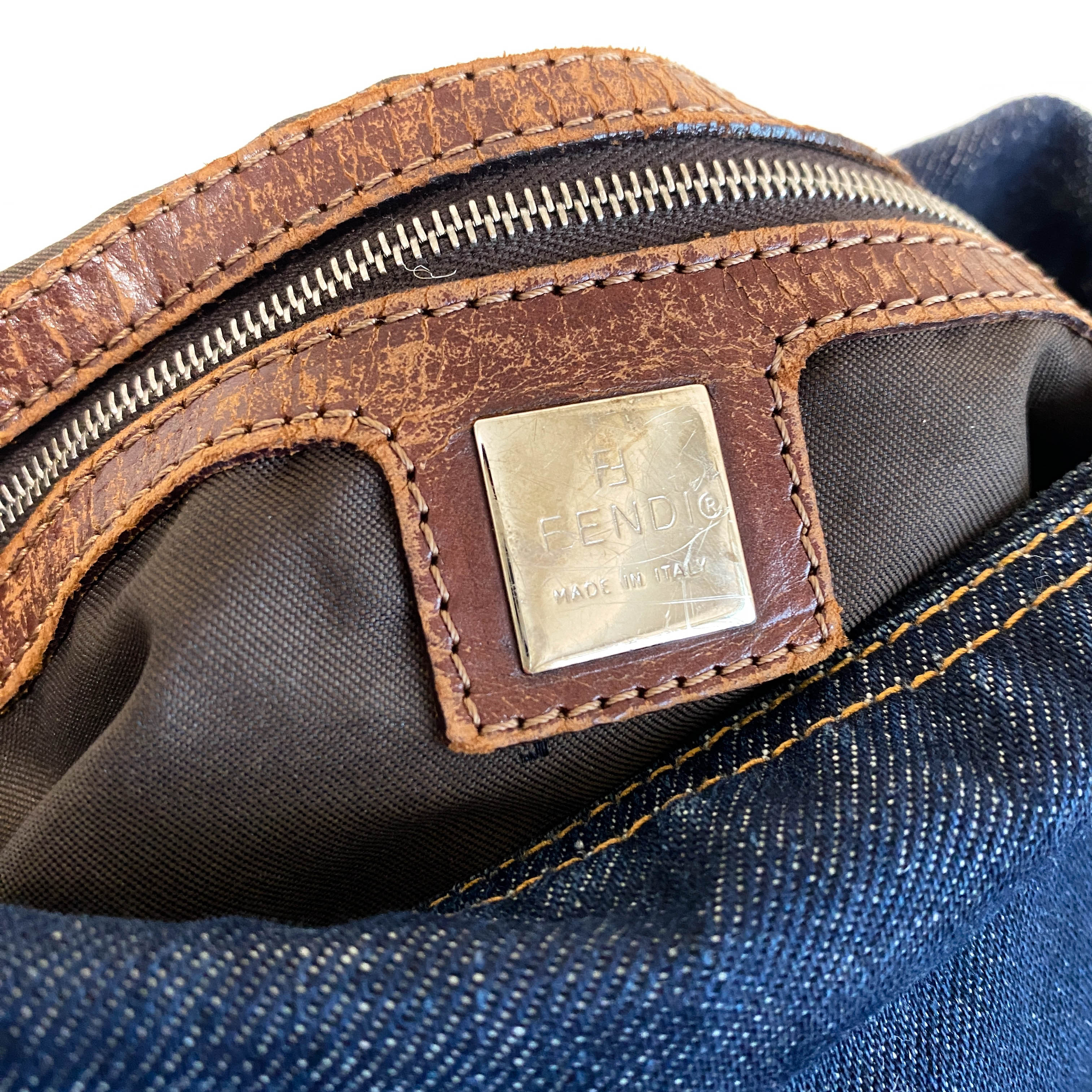 Mamma Baguette Denim Shoulder Bag