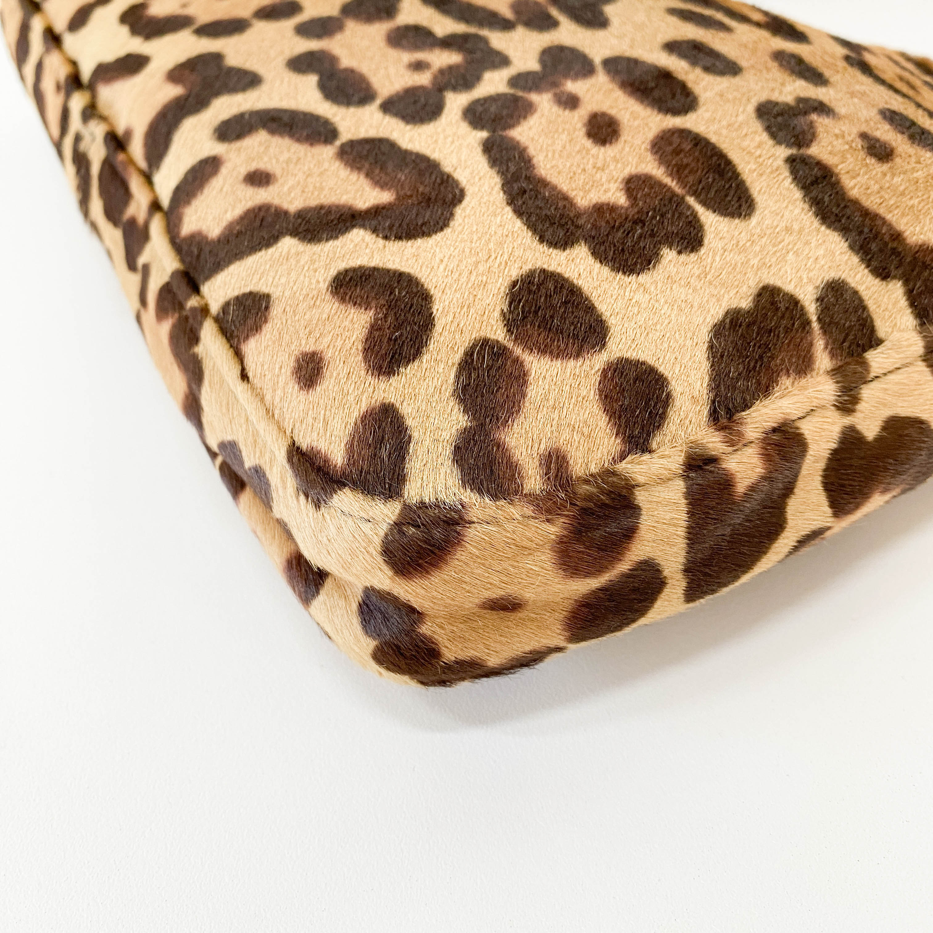 Leopard Print Pony Hair Shoulder Bag