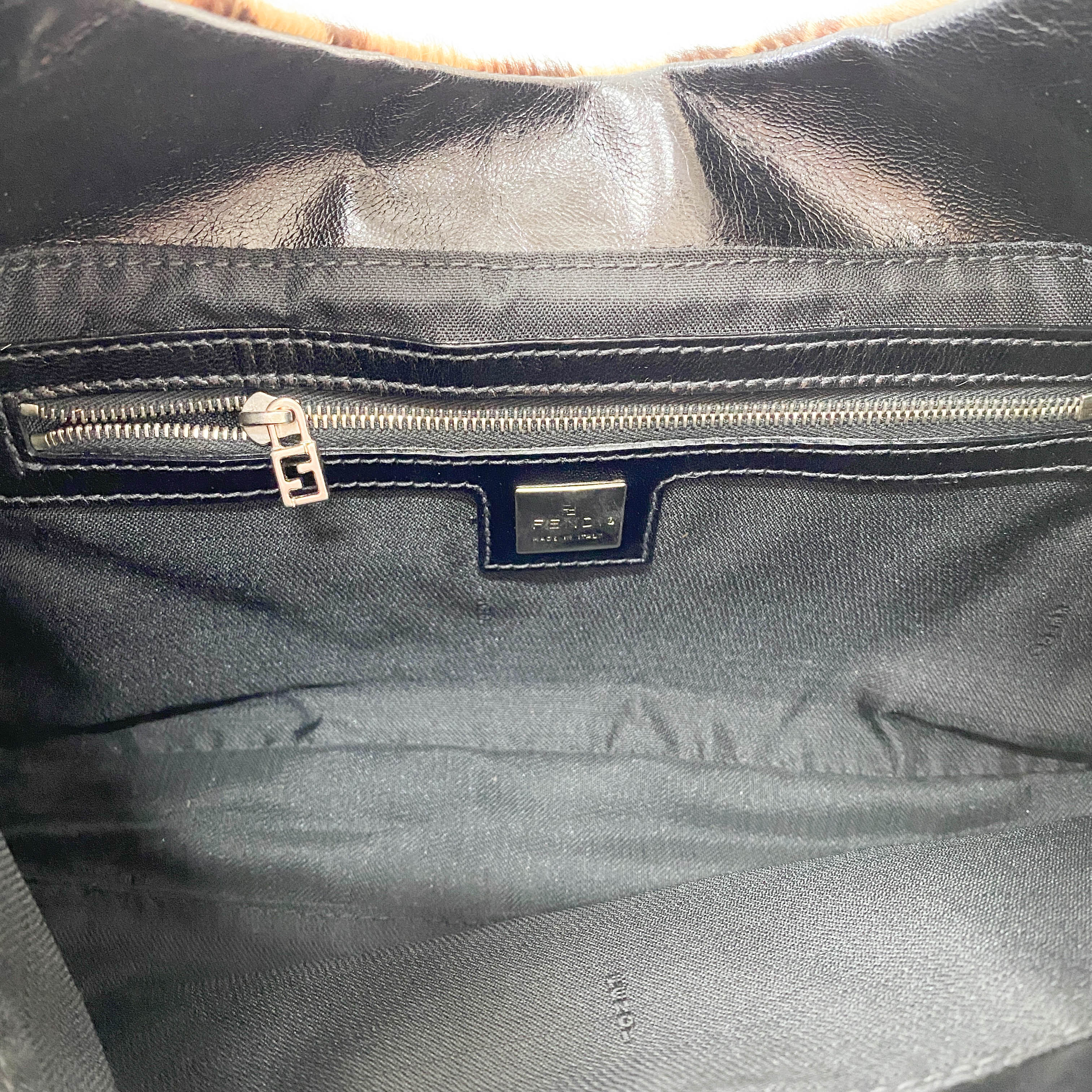 Leopard Print Pony Hair Shoulder Bag