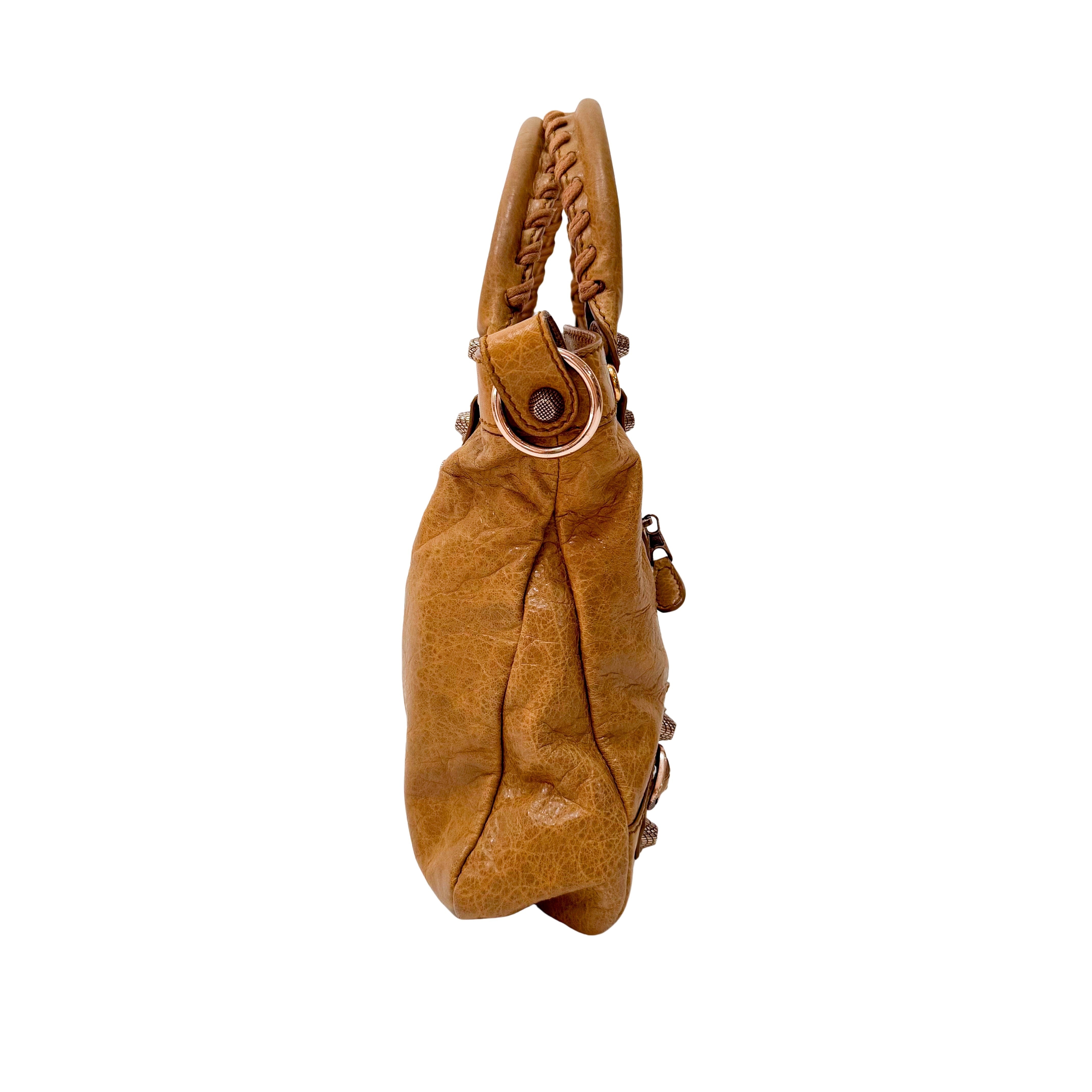 The First Caramel Leather Bag