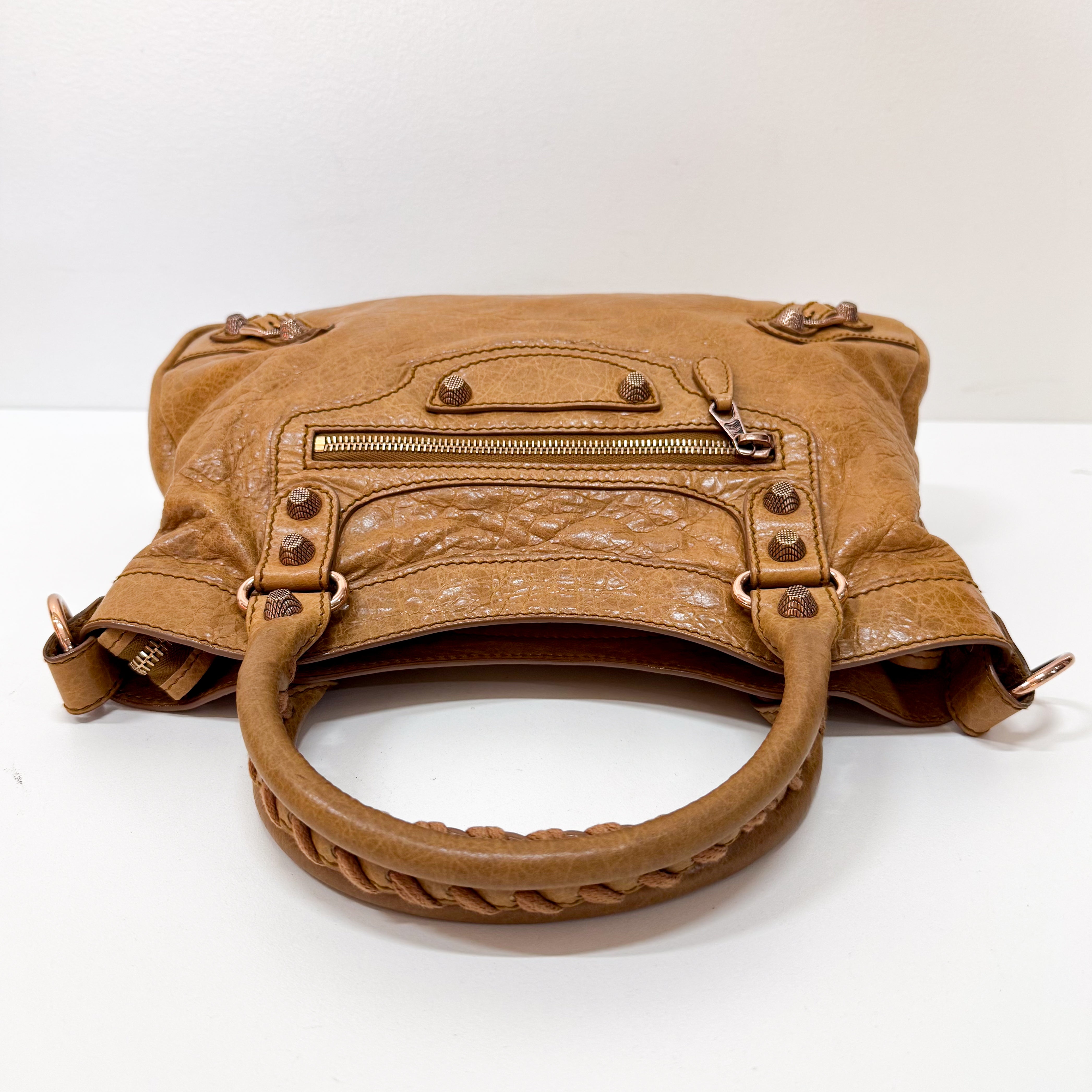 The First Caramel Leather Bag