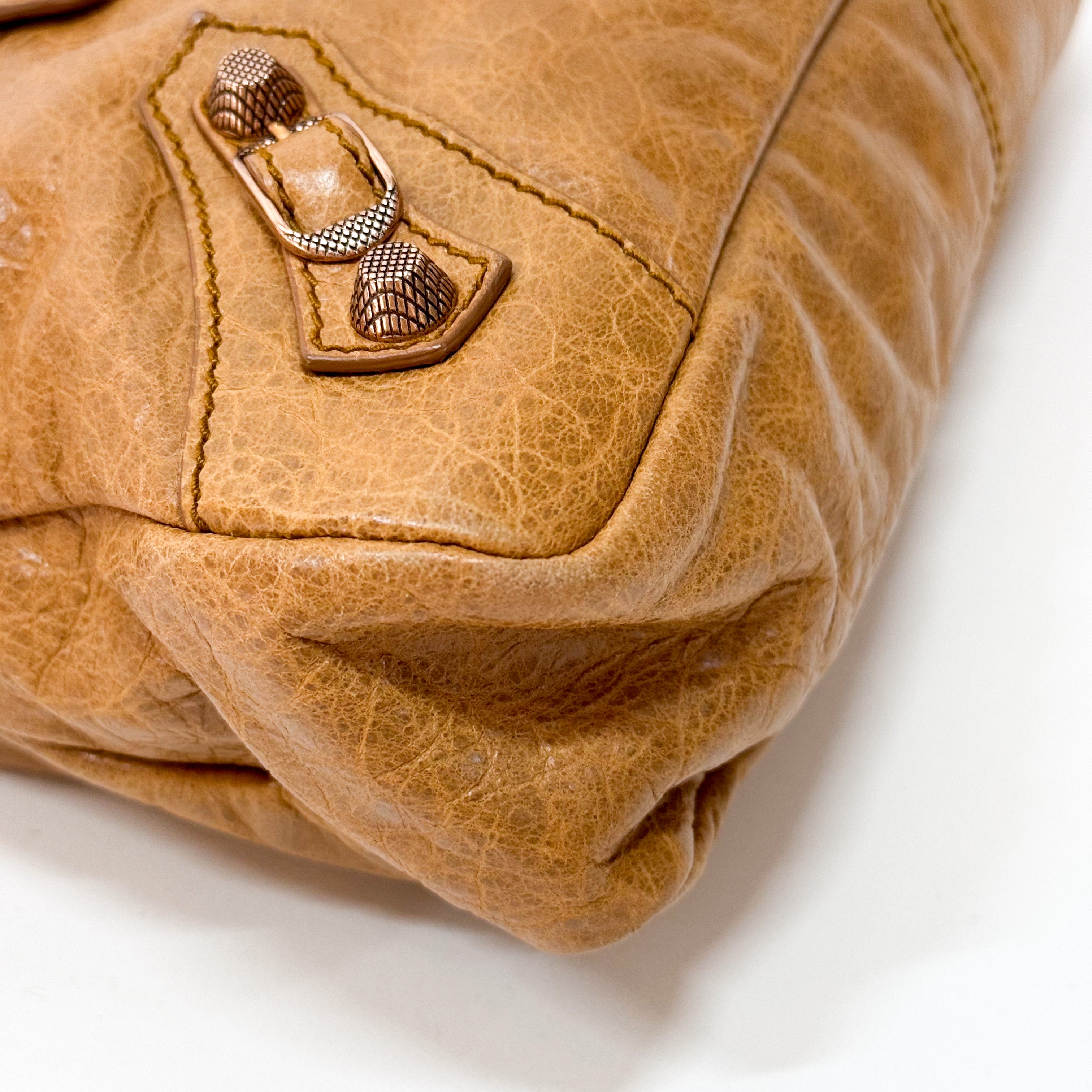 The First Caramel Leather Bag