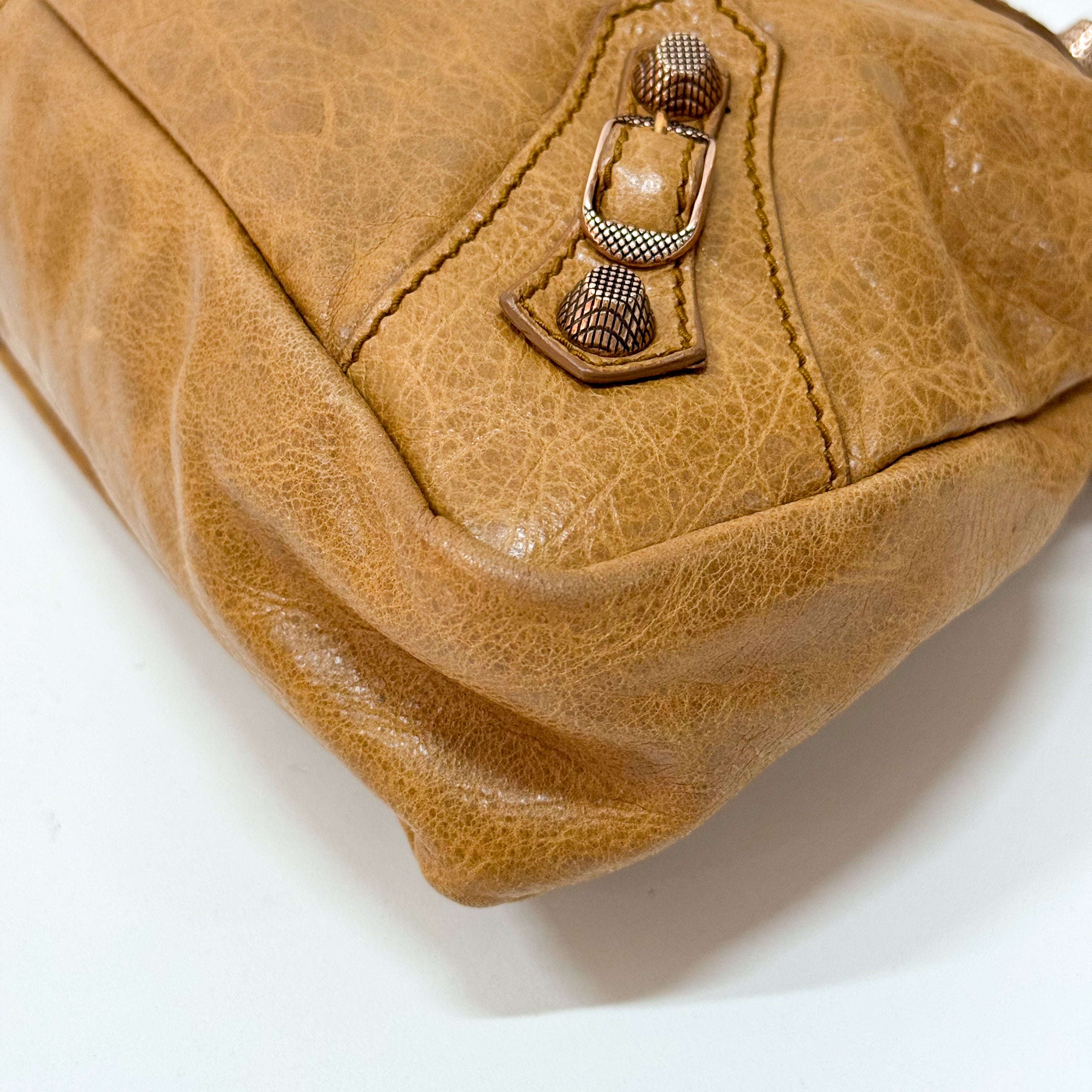 The First Caramel Leather Bag