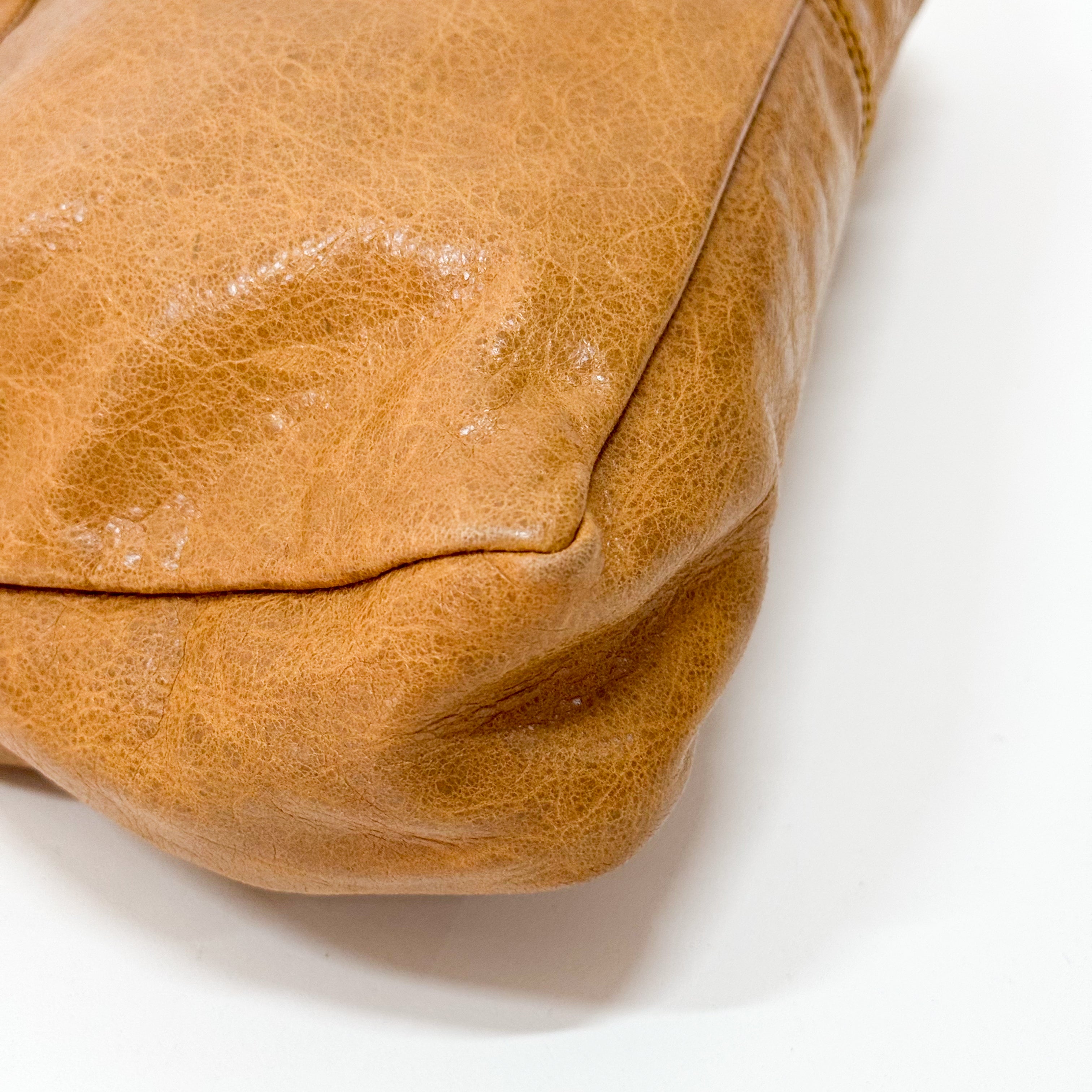 The First Caramel Leather Bag