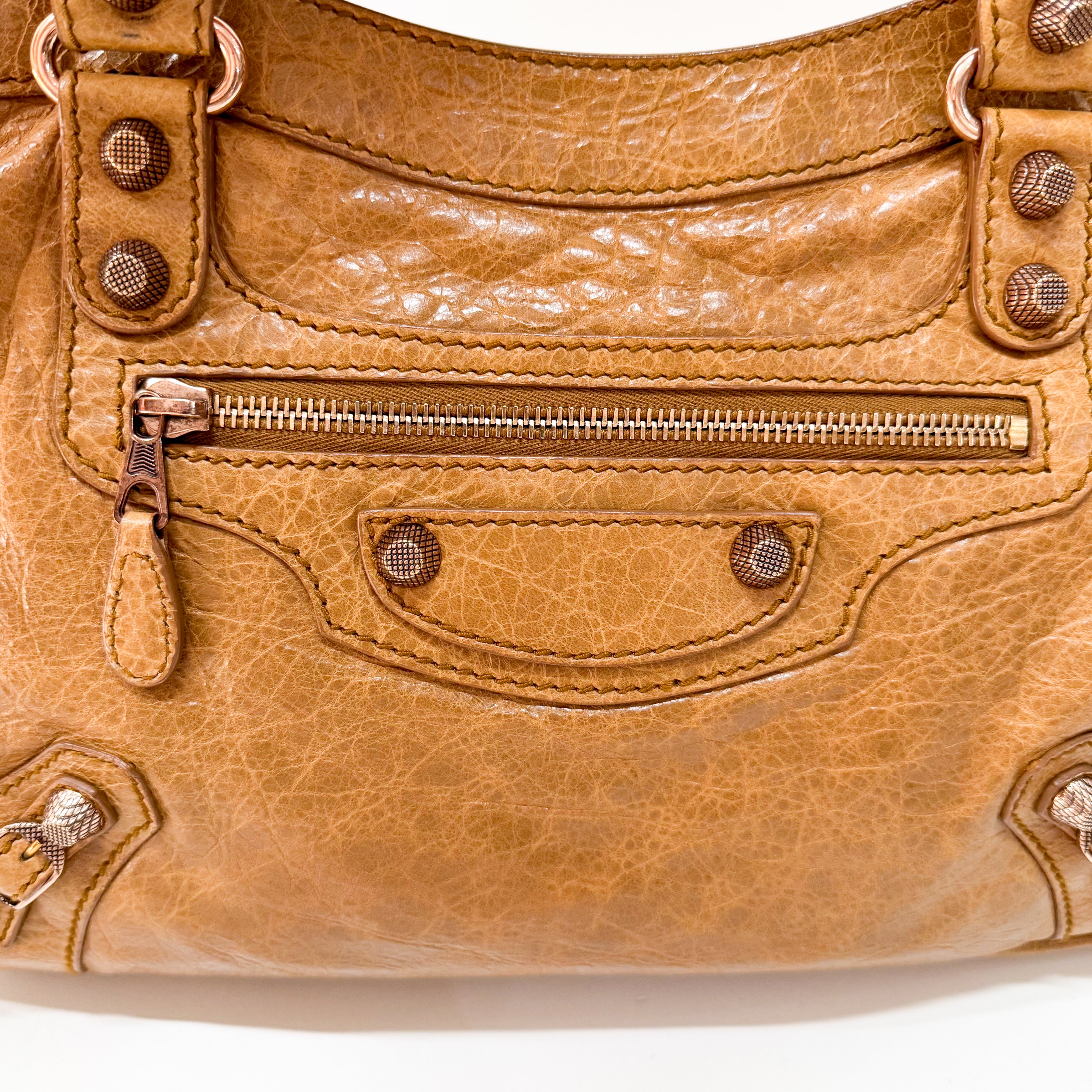 The First Caramel Leather Bag