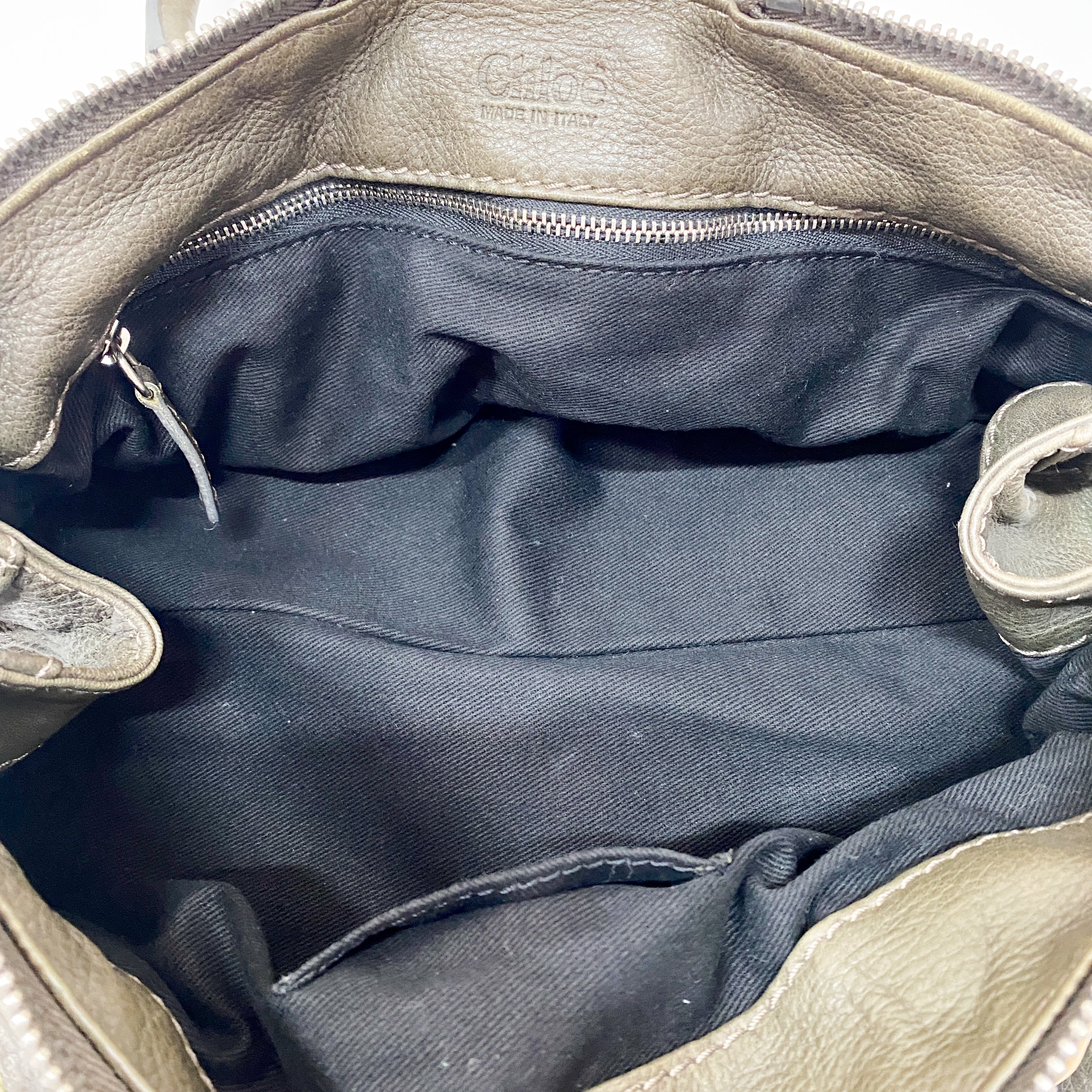 Paddington Khaki Leather Shoulder Bag