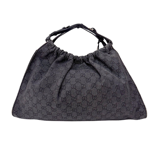 Black GG Cotton Canvas Bag