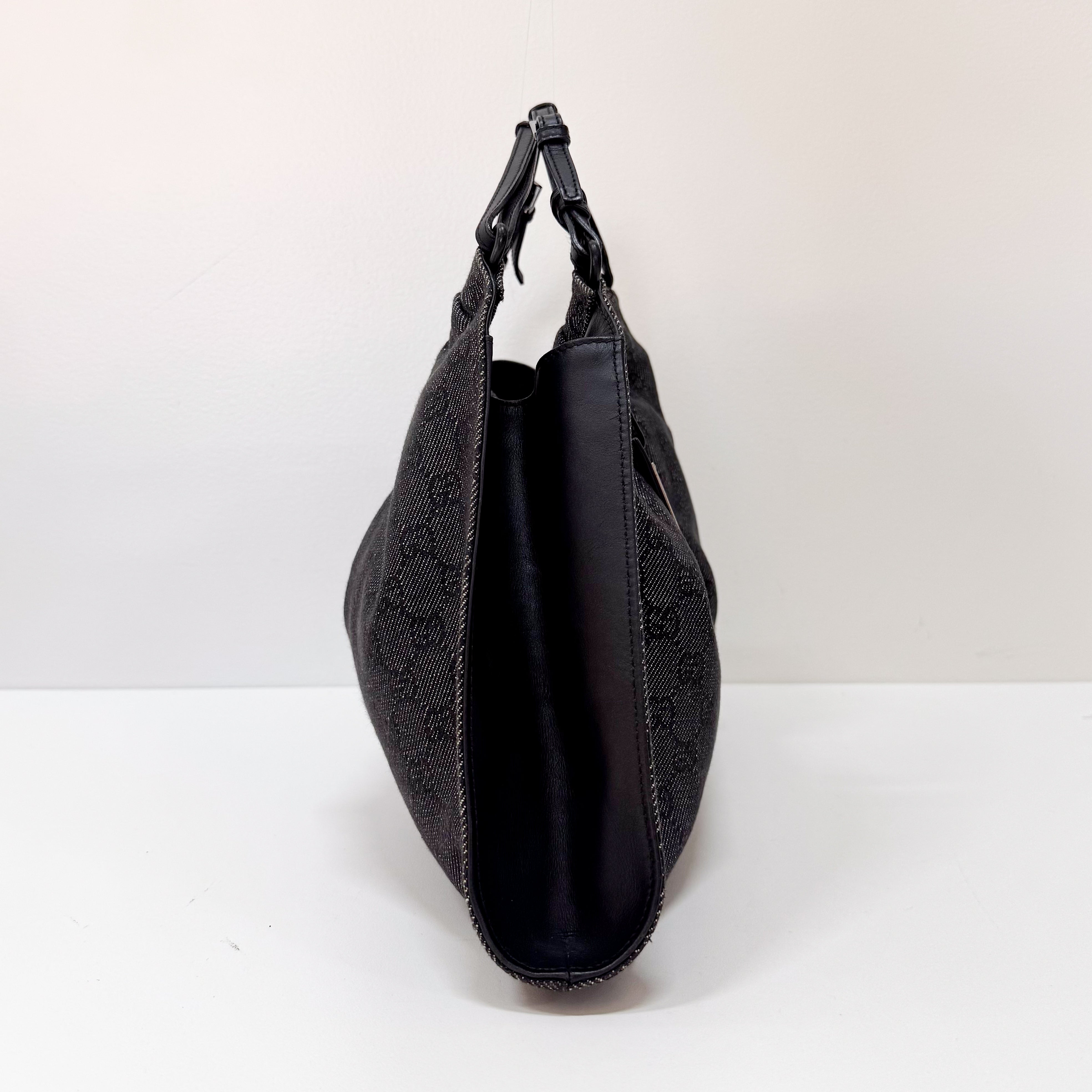 Black GG Cotton Canvas Bag