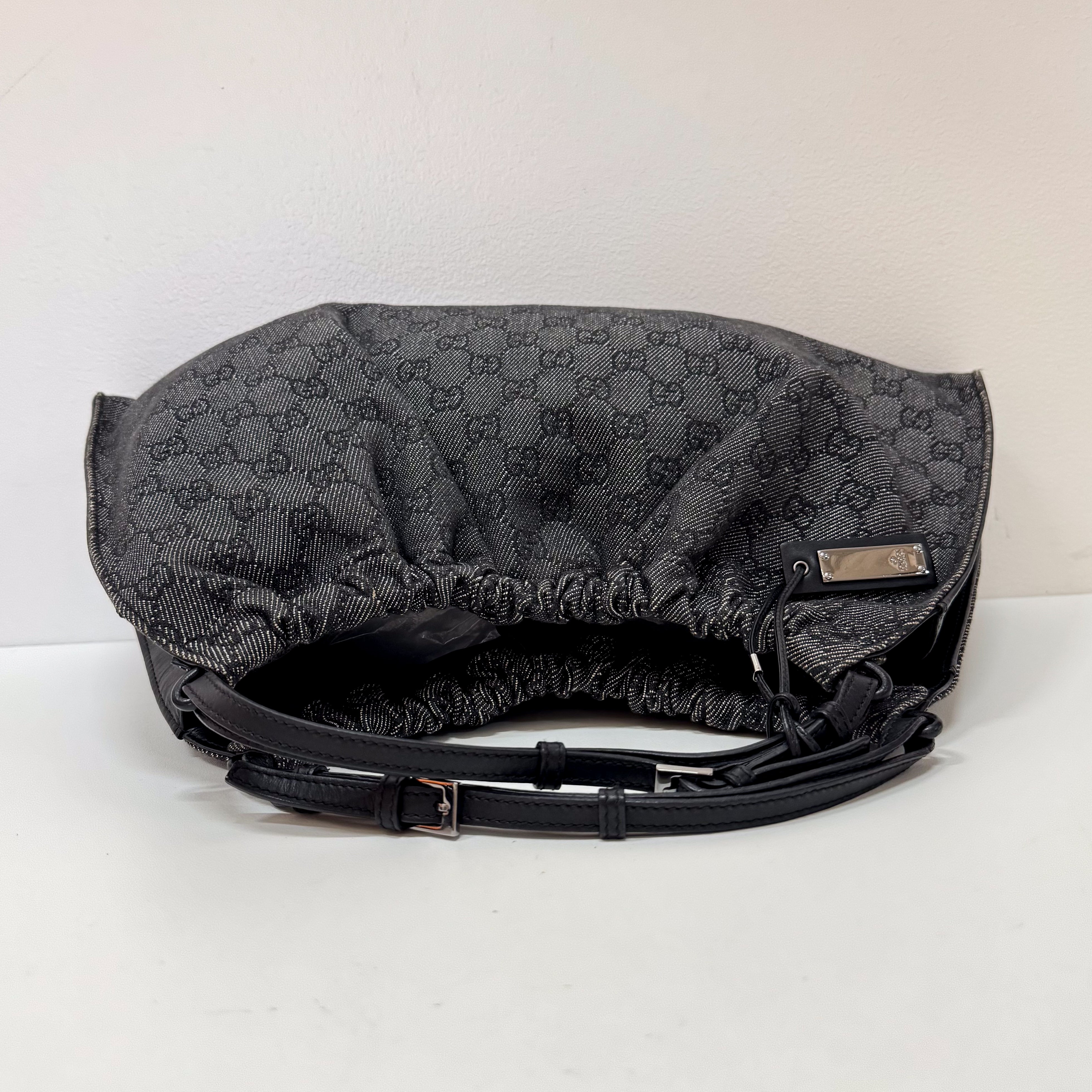 Black GG Cotton Canvas Bag