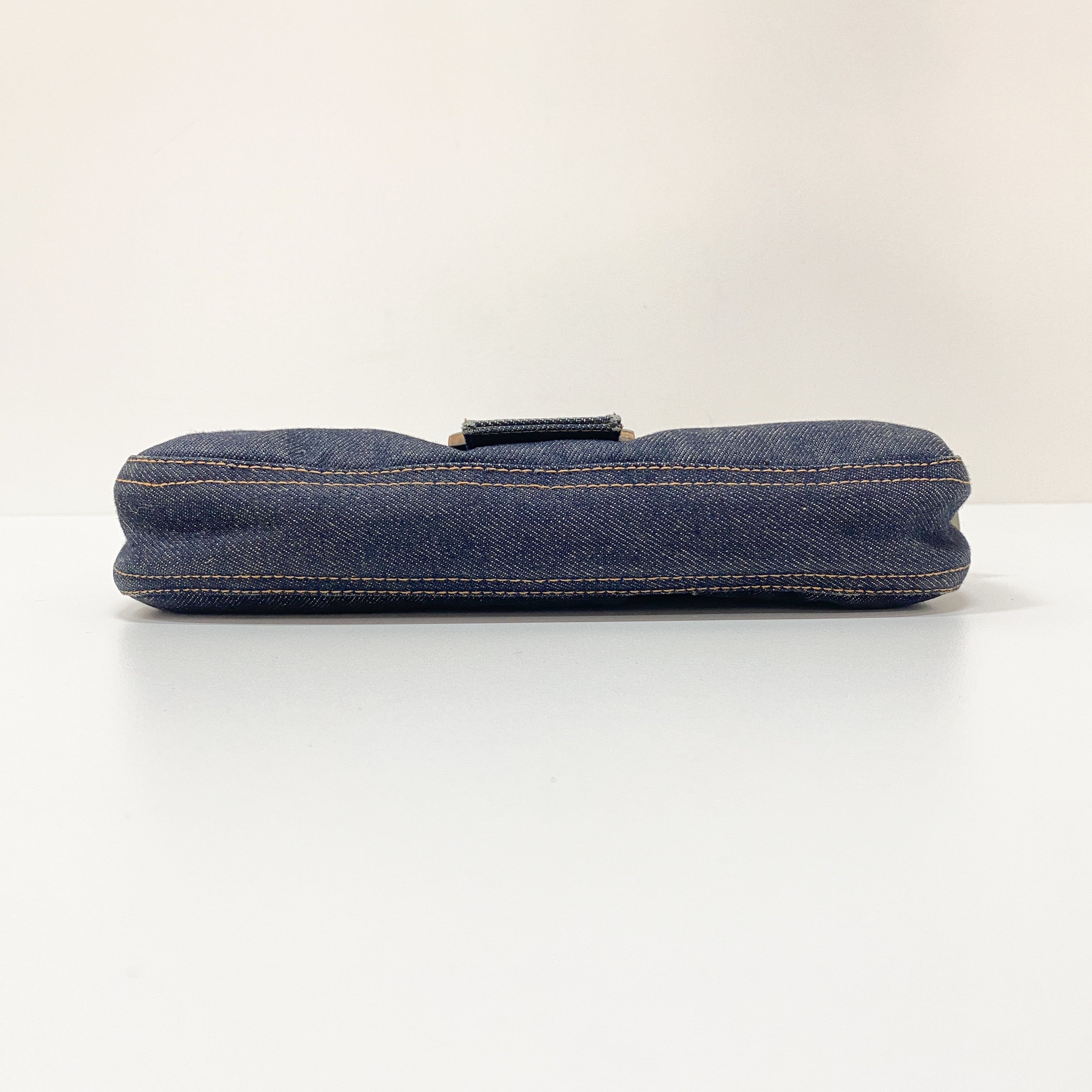 Baguette Denim Shoulder Bag