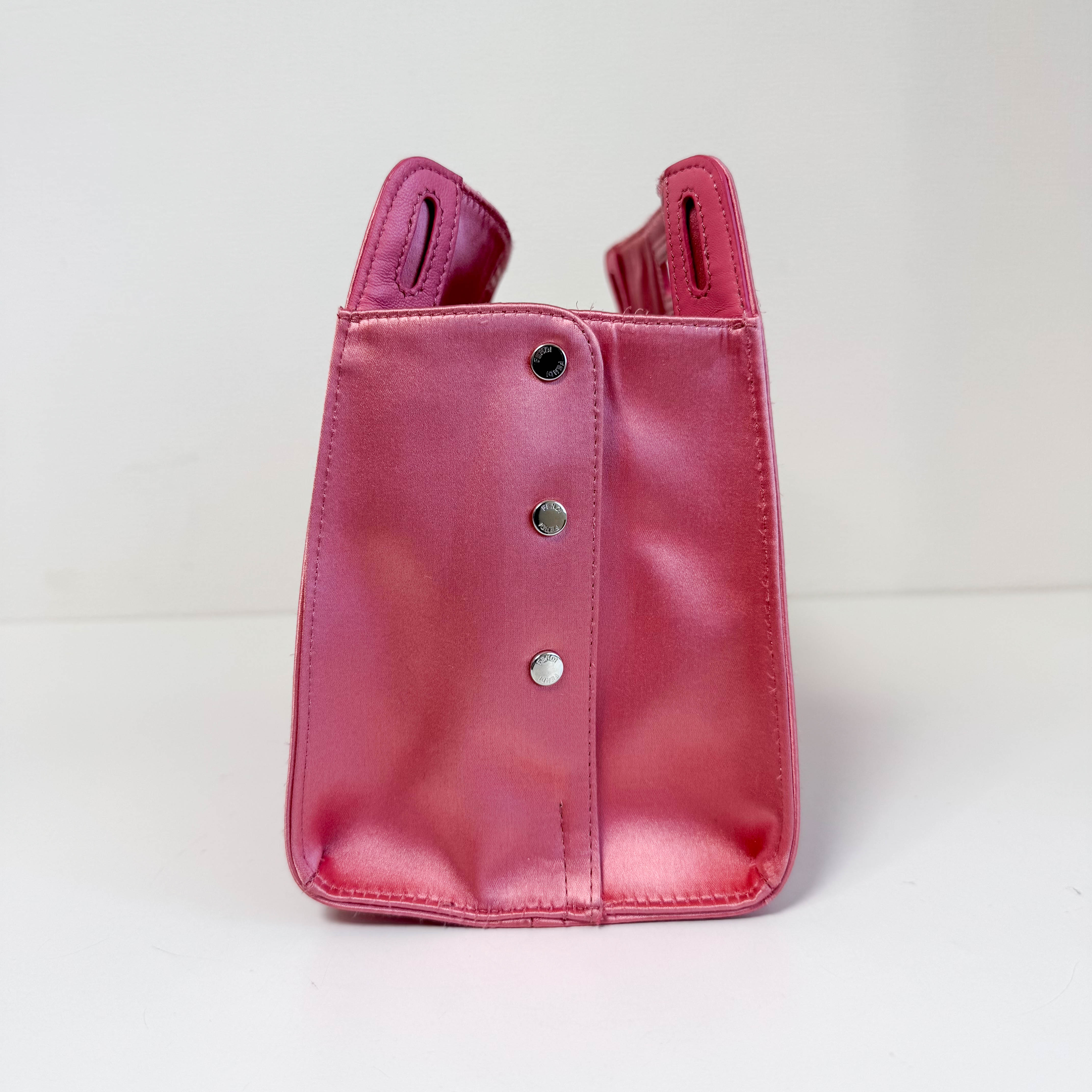 Pink Satin Hand Bag