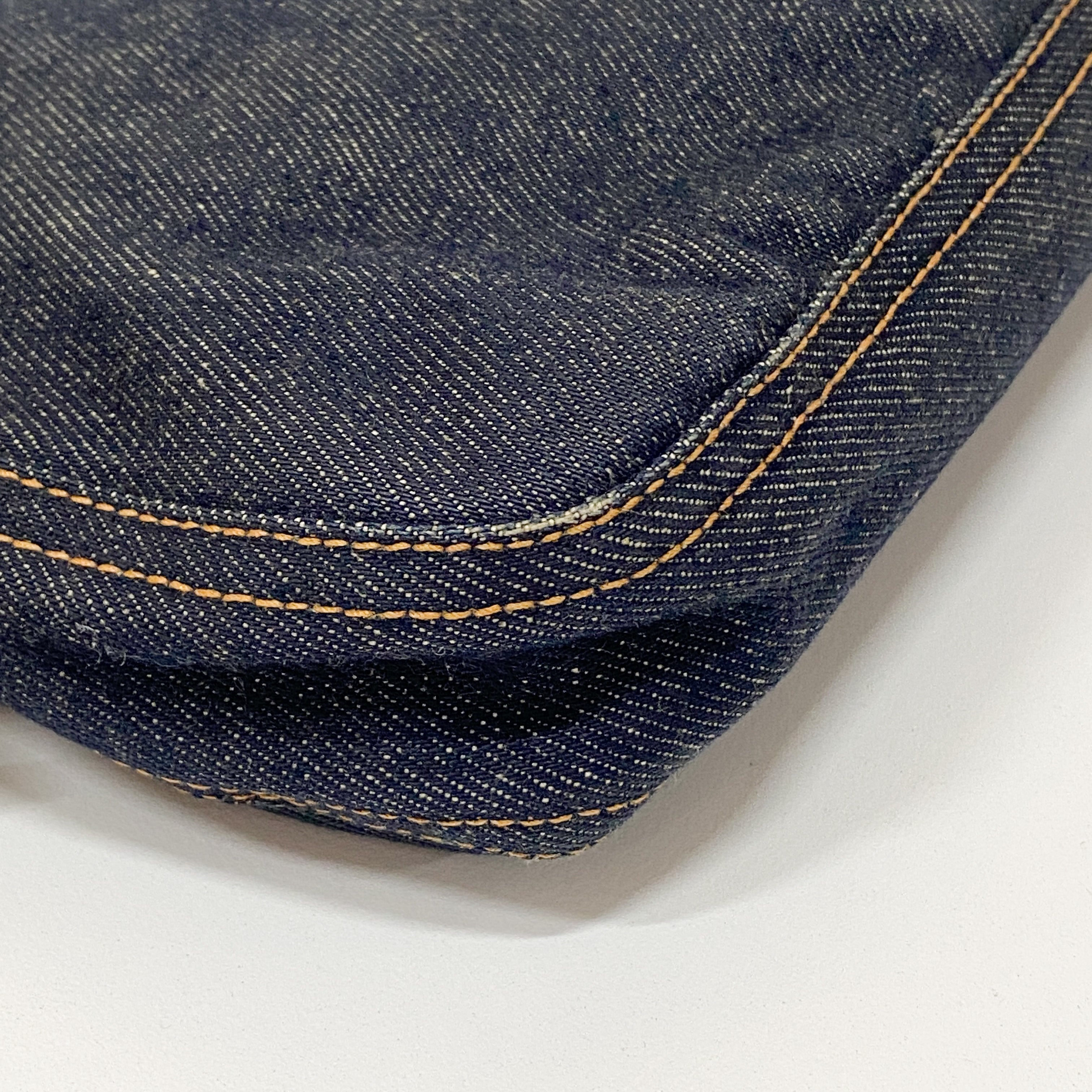 Baguette Denim Shoulder Bag