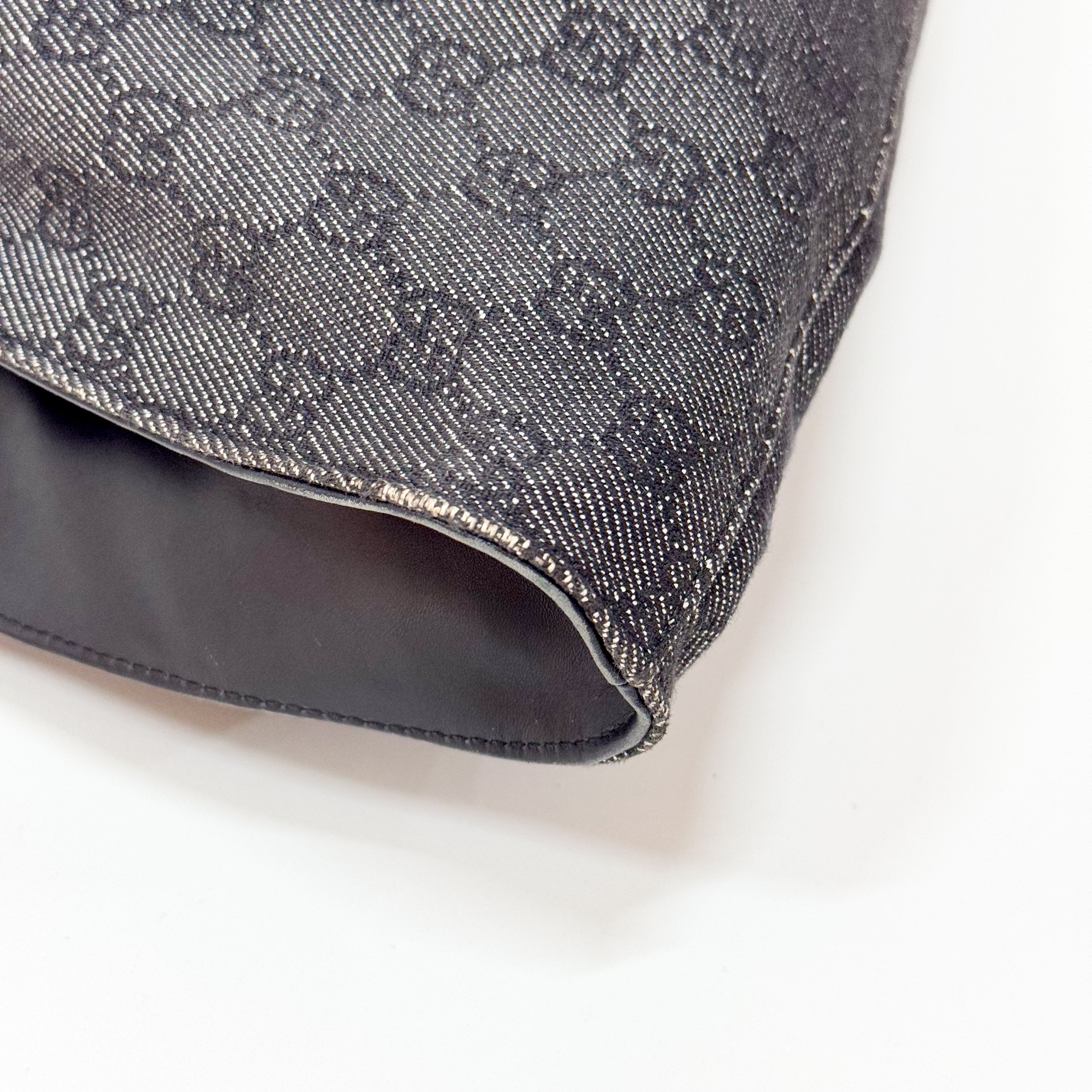 Black GG Cotton Canvas Bag