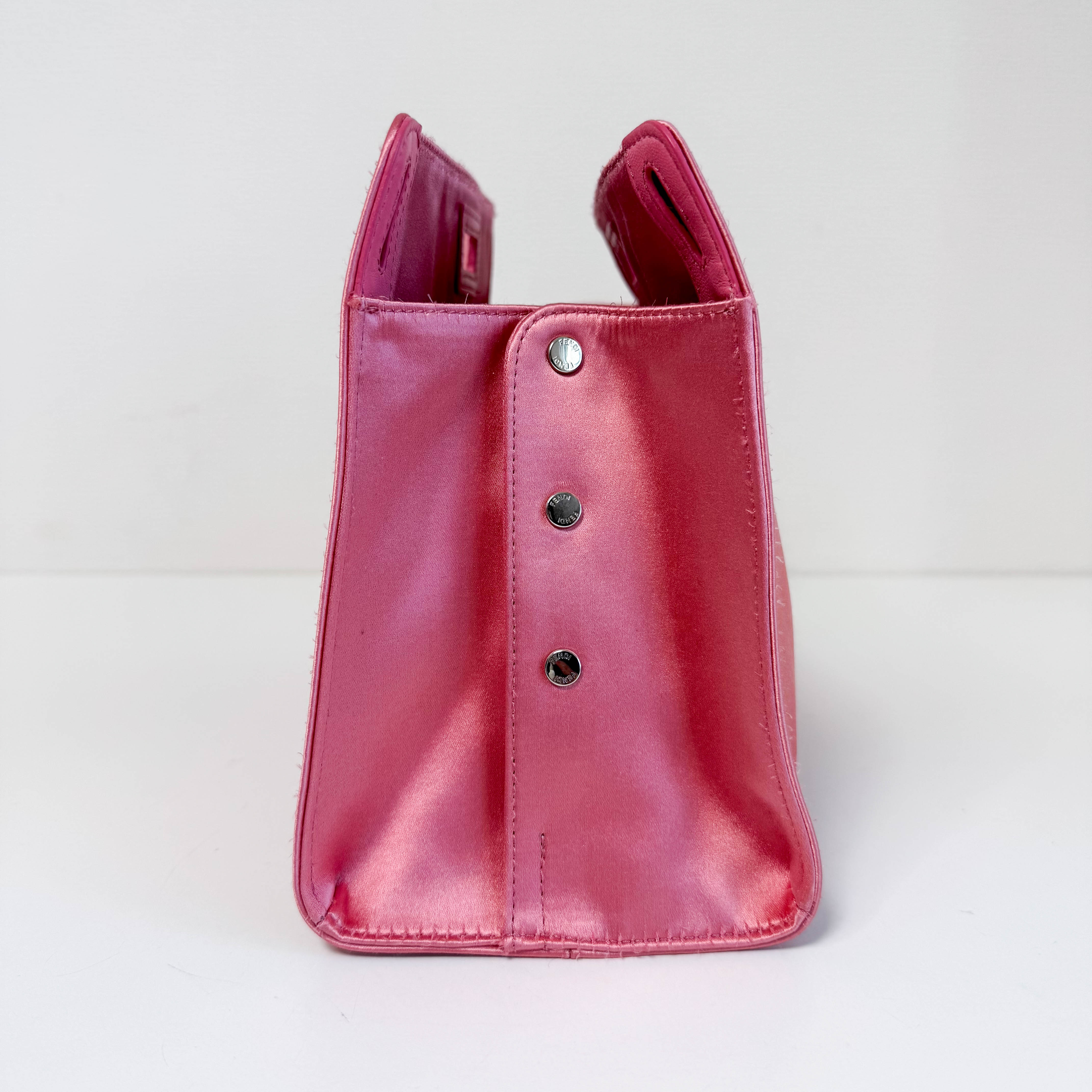 Pink Satin Hand Bag