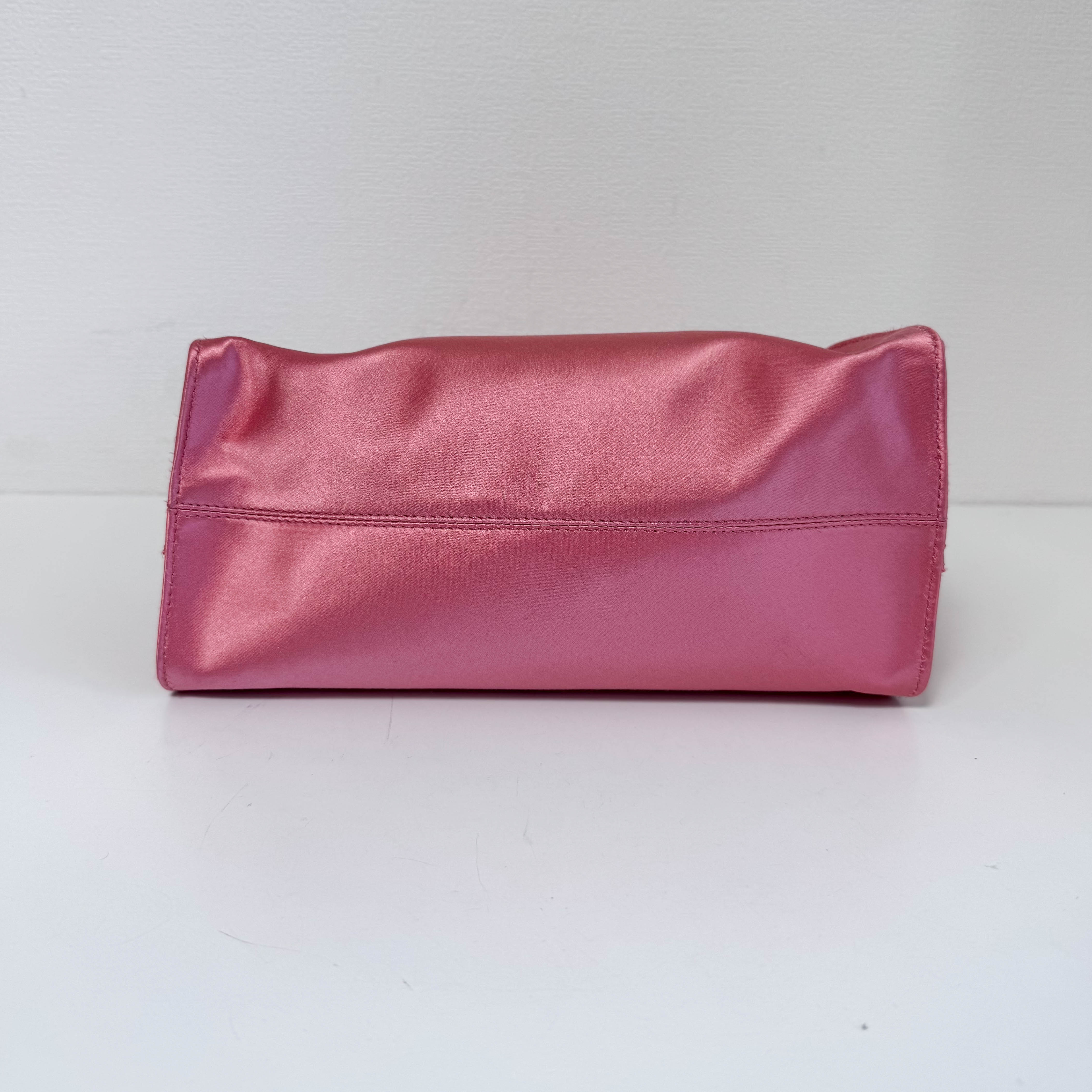 Pink Satin Hand Bag