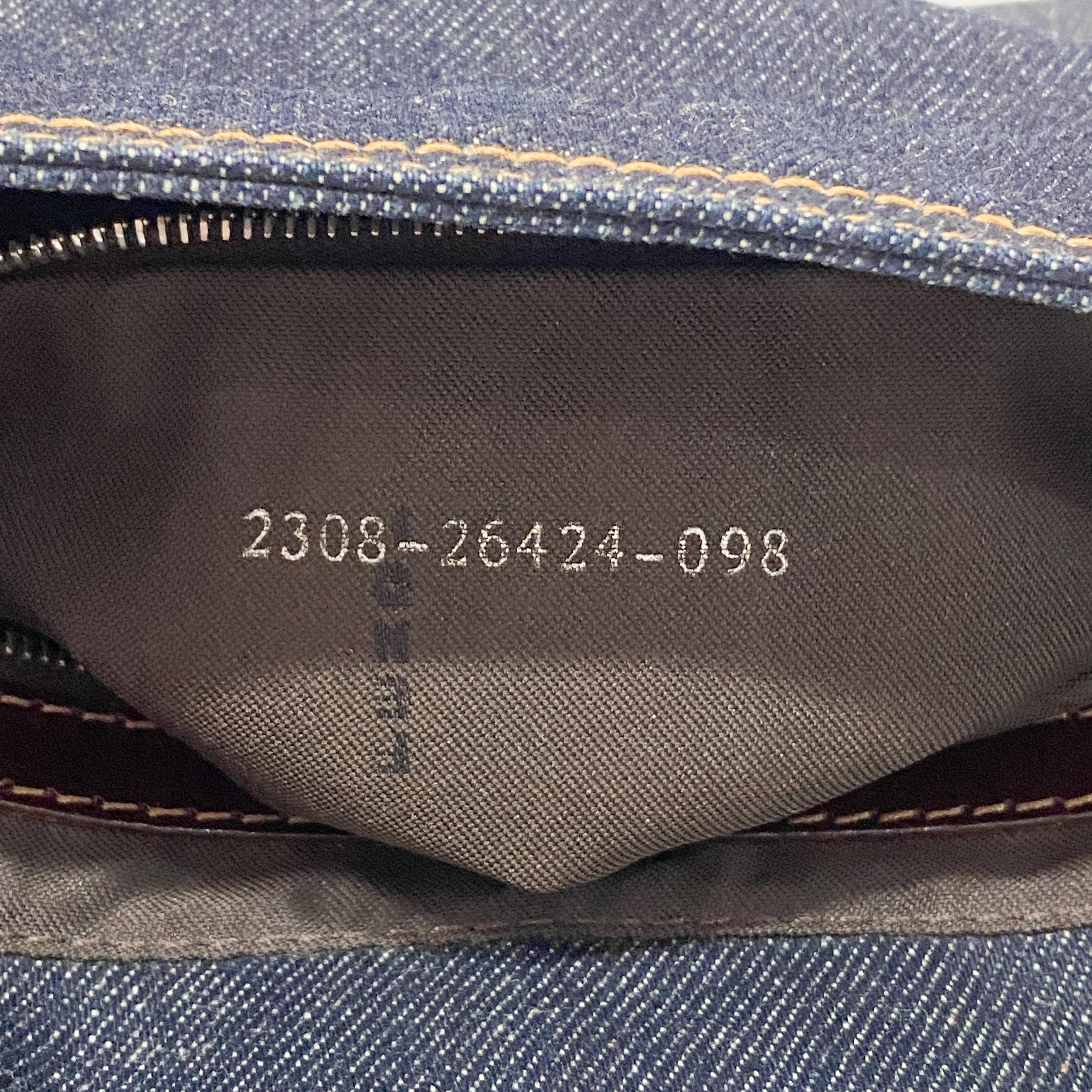 Baguette Denim Shoulder Bag