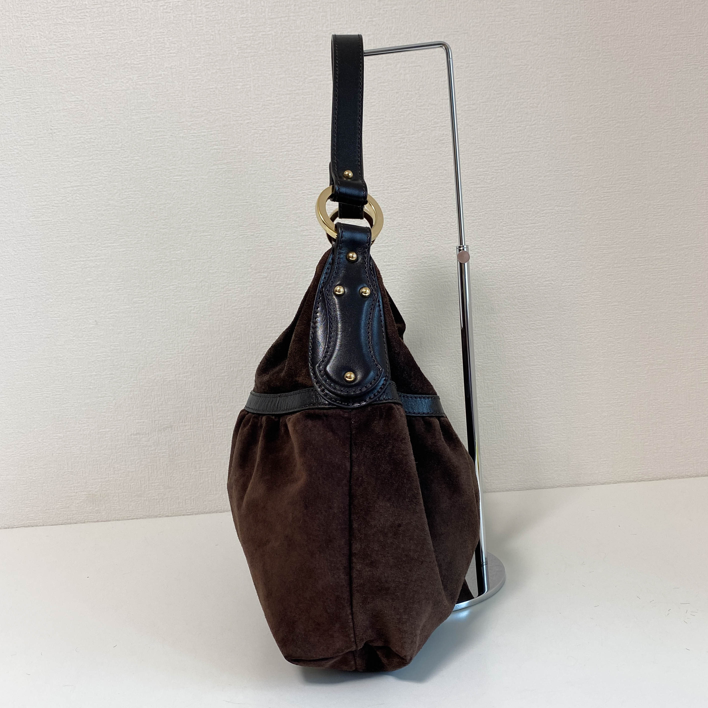 Chef Brown Suede Shoulder Bag
