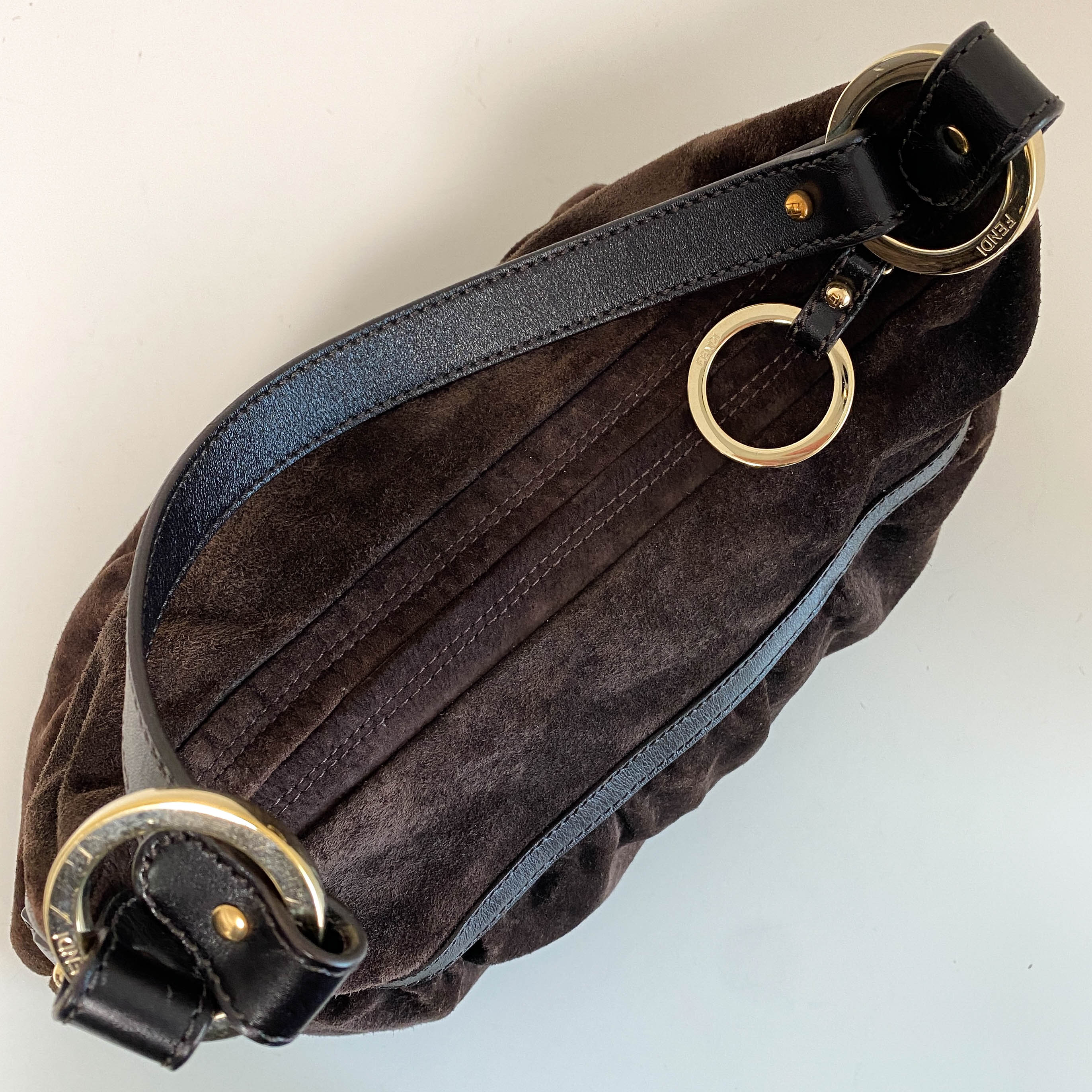 Chef Brown Suede Shoulder Bag