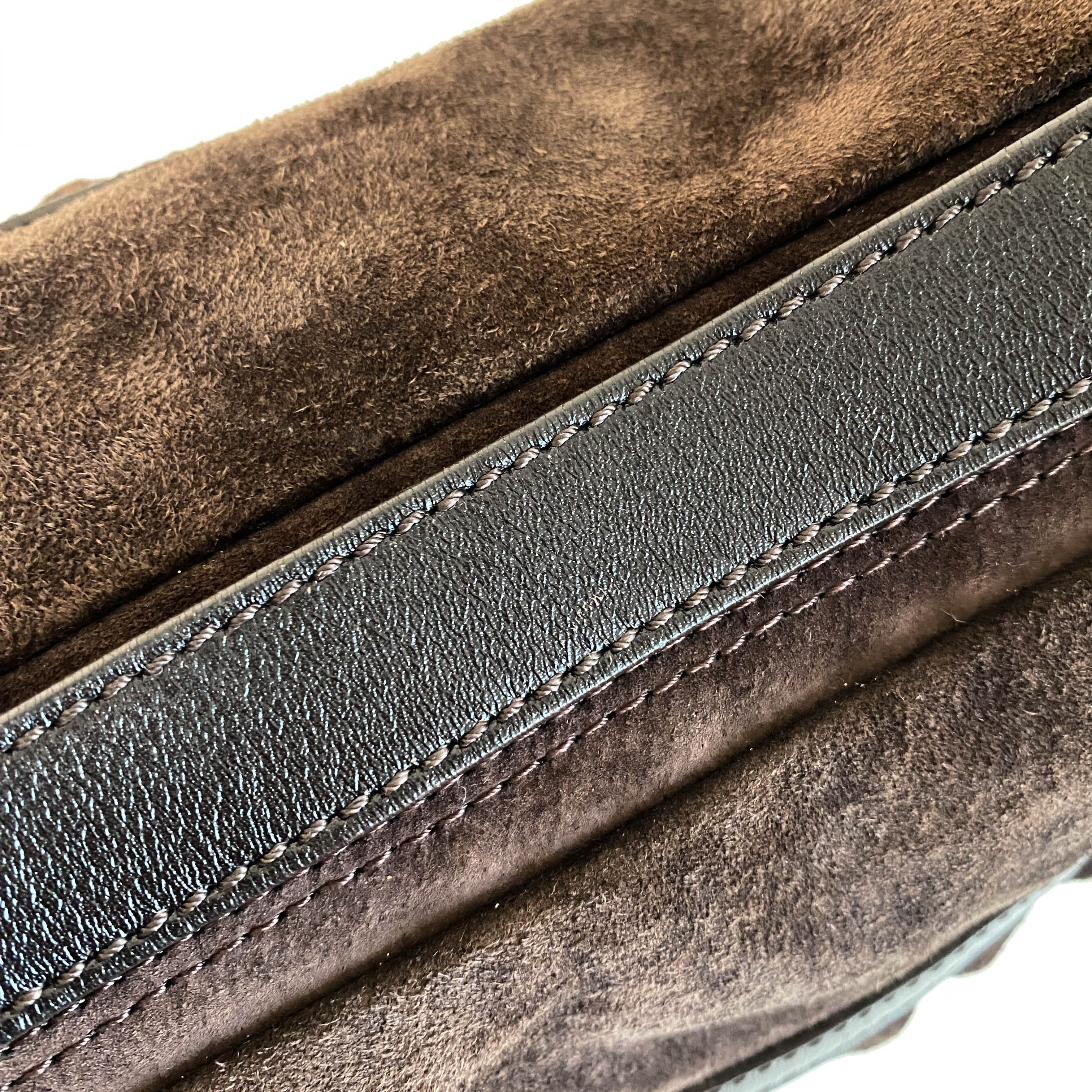 Chef Brown Suede Shoulder Bag