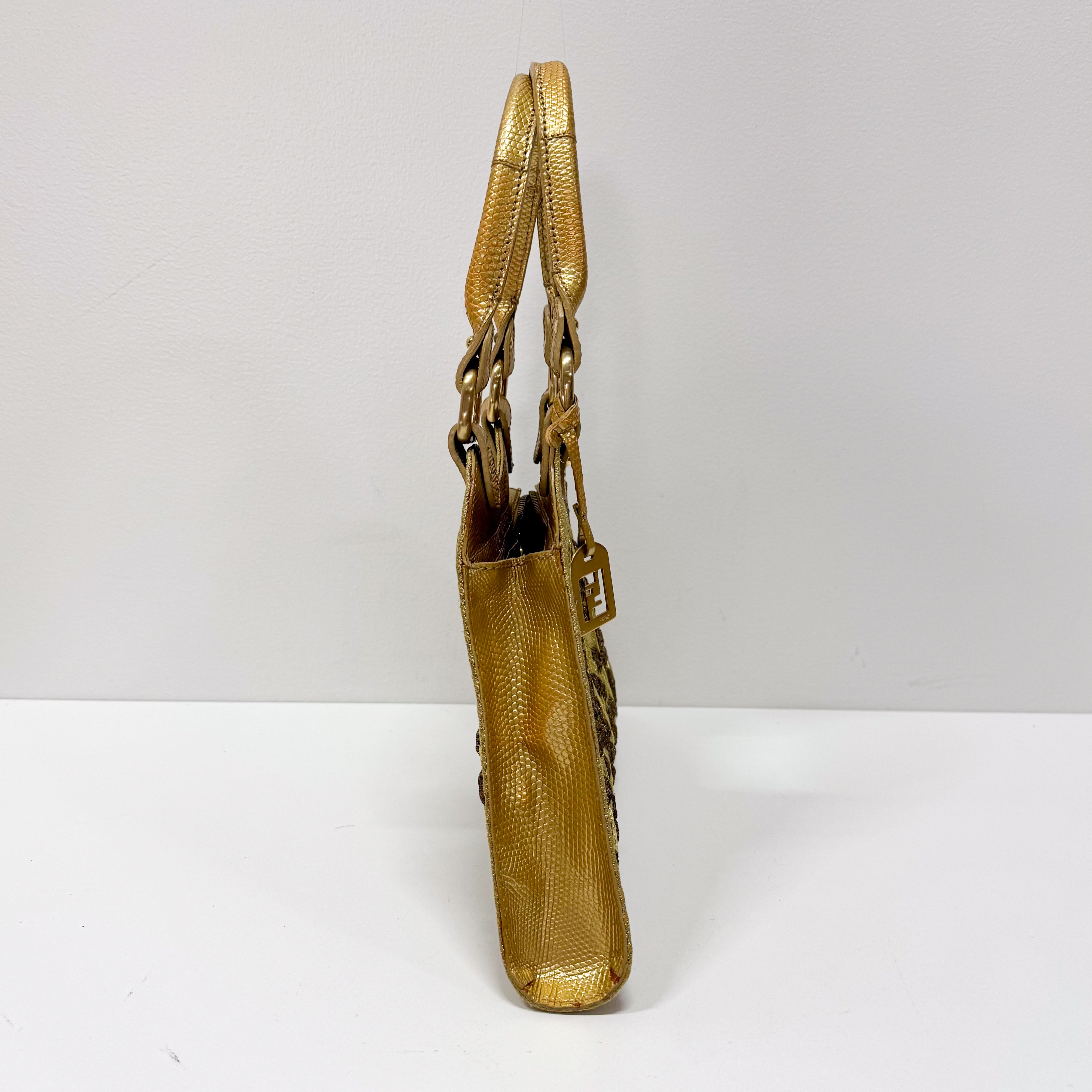 Gold and Mirror Bits Detail Bag