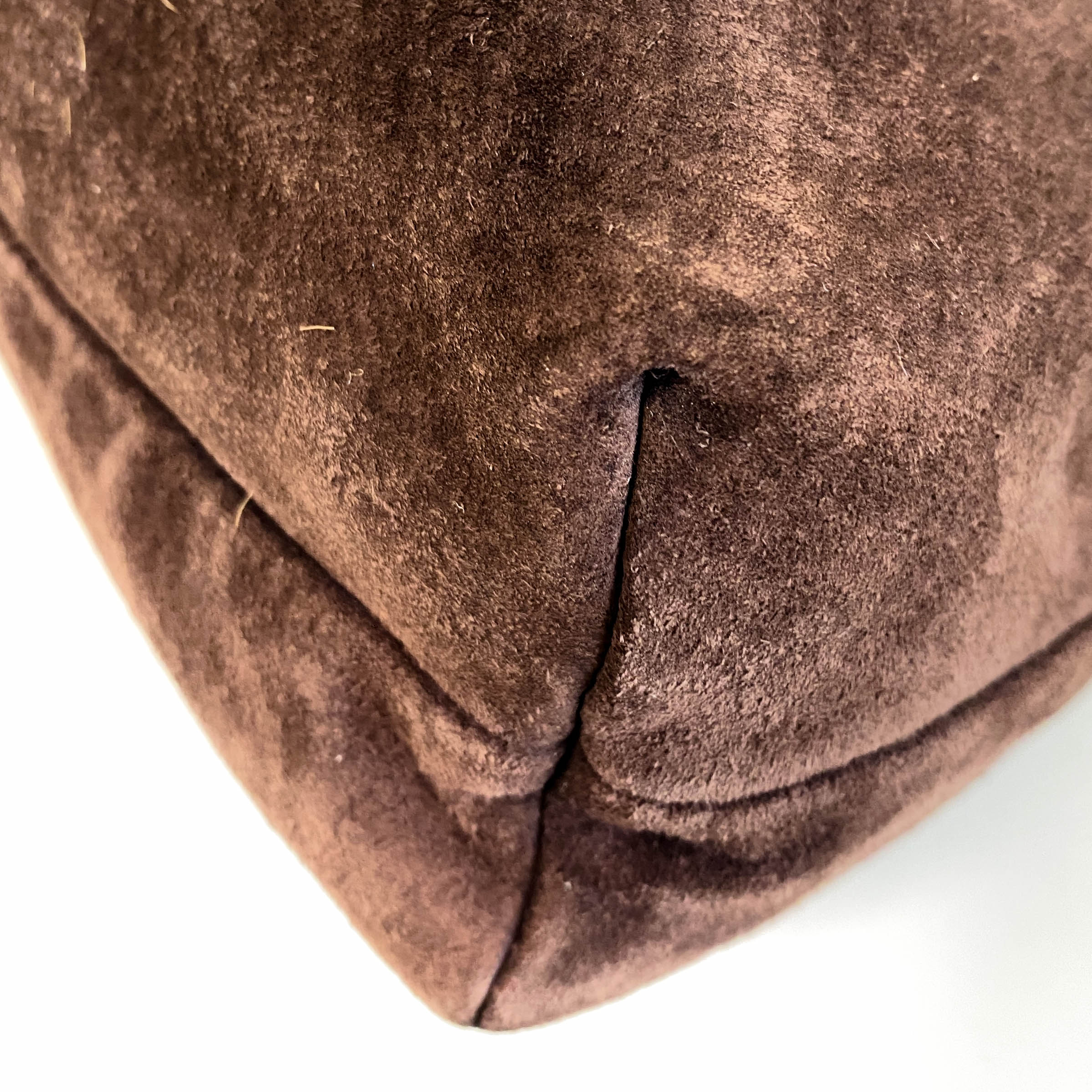 Chef Brown Suede Shoulder Bag