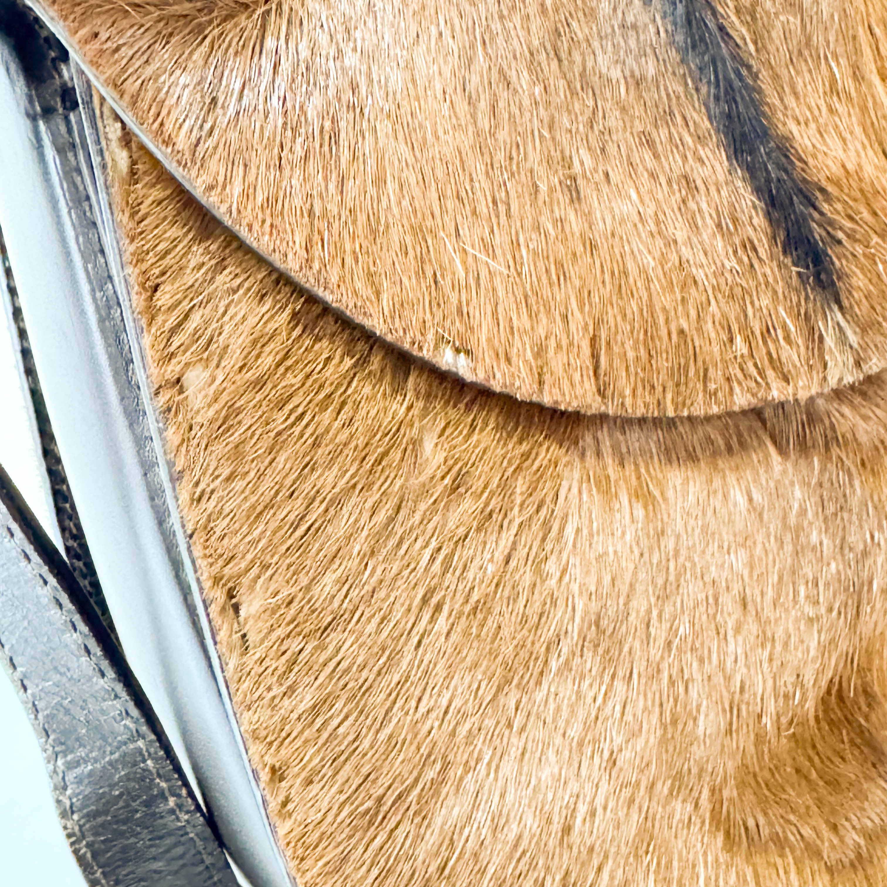 Brown Pony Hair Top Handle Bag