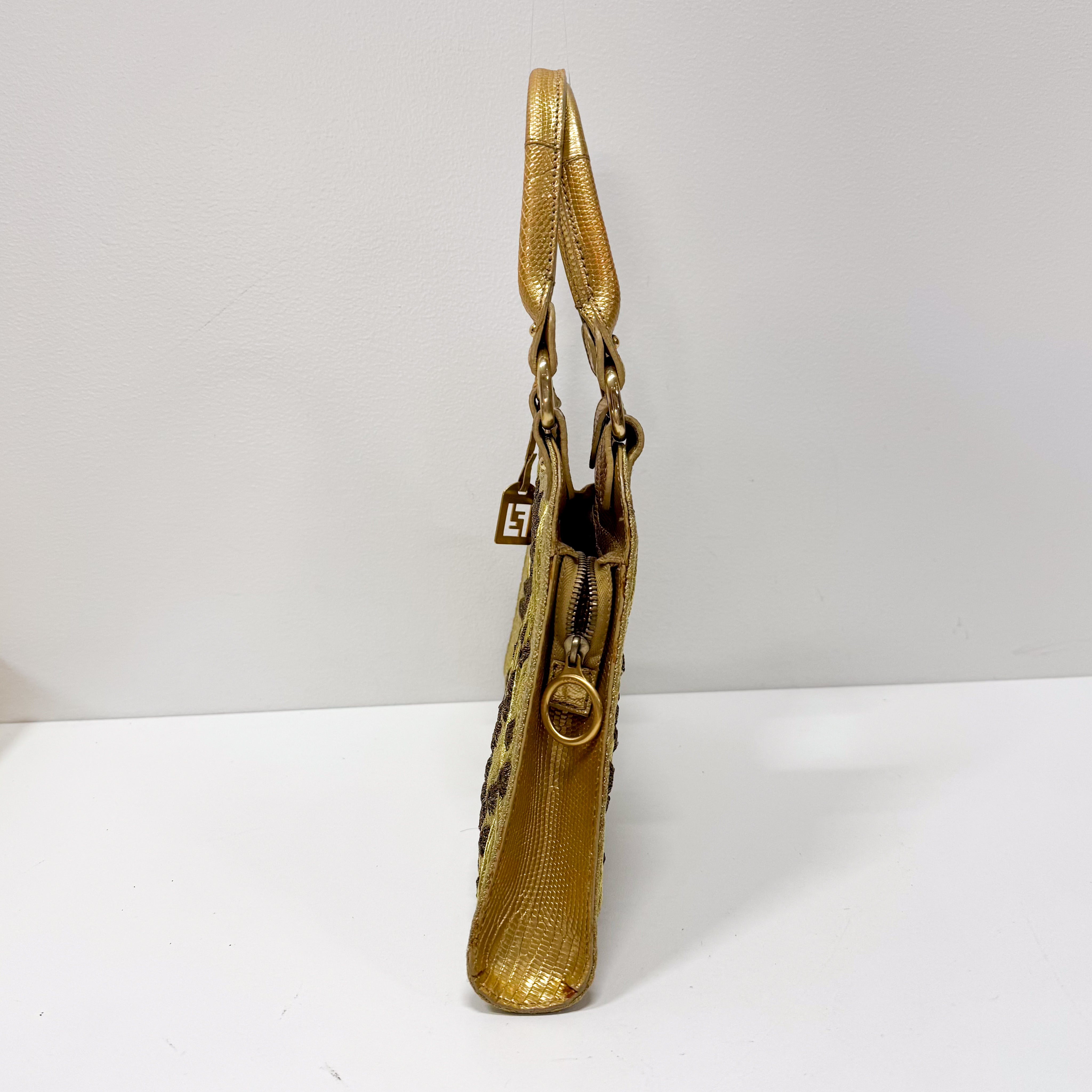 Gold and Mirror Bits Detail Bag