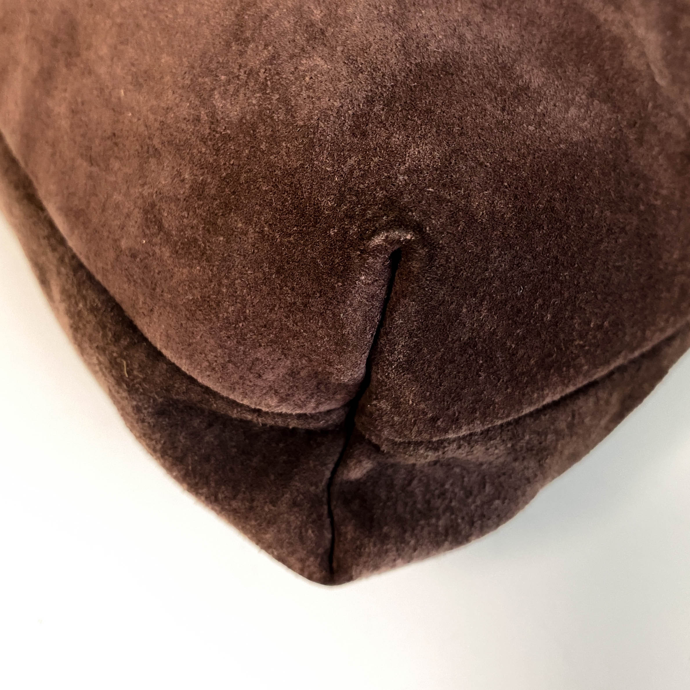 Chef Brown Suede Shoulder Bag