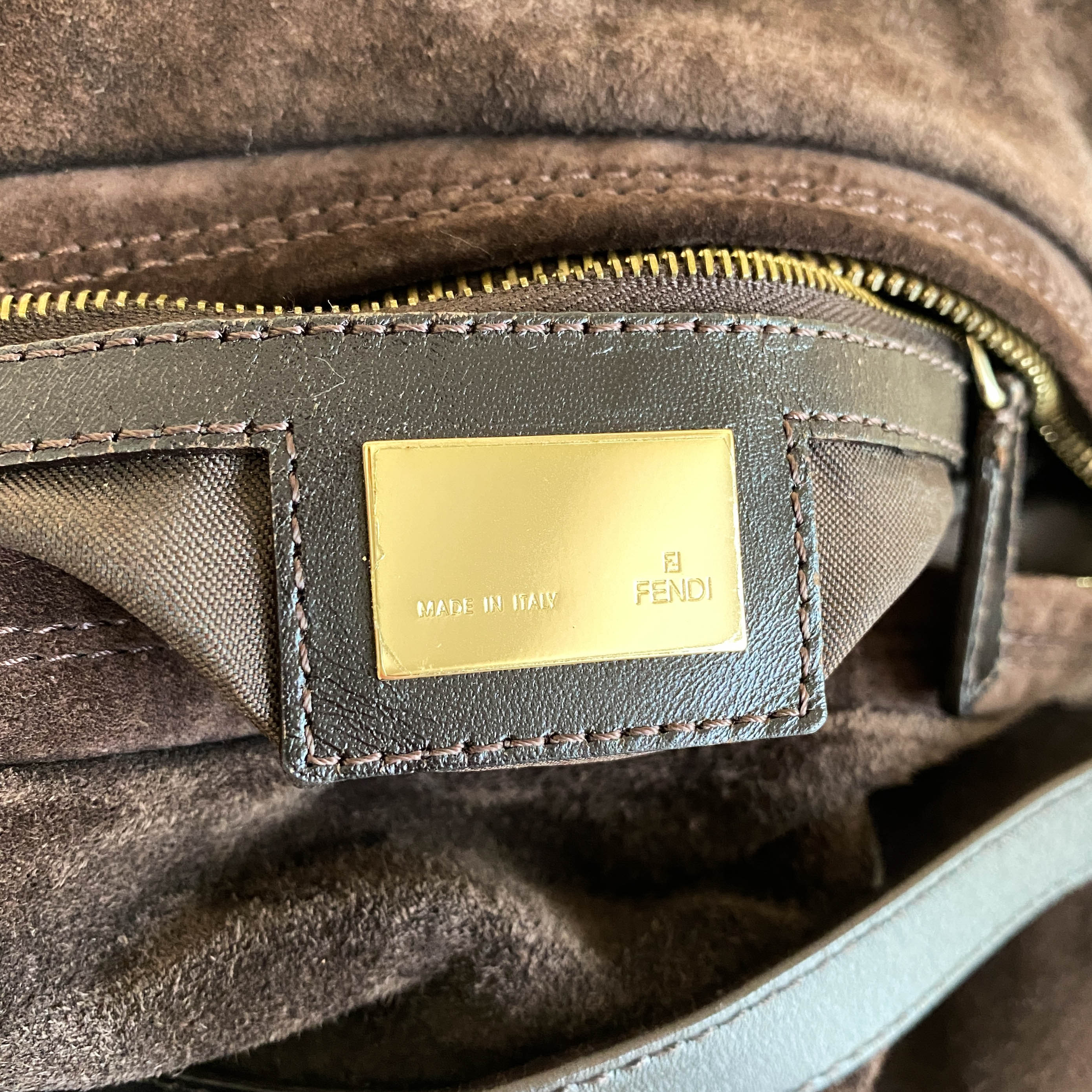 Chef Brown Suede Shoulder Bag