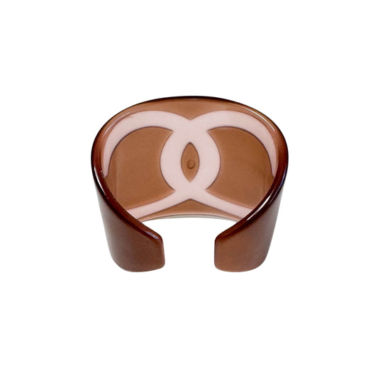 Coco Pink Brown Plastic Bangle