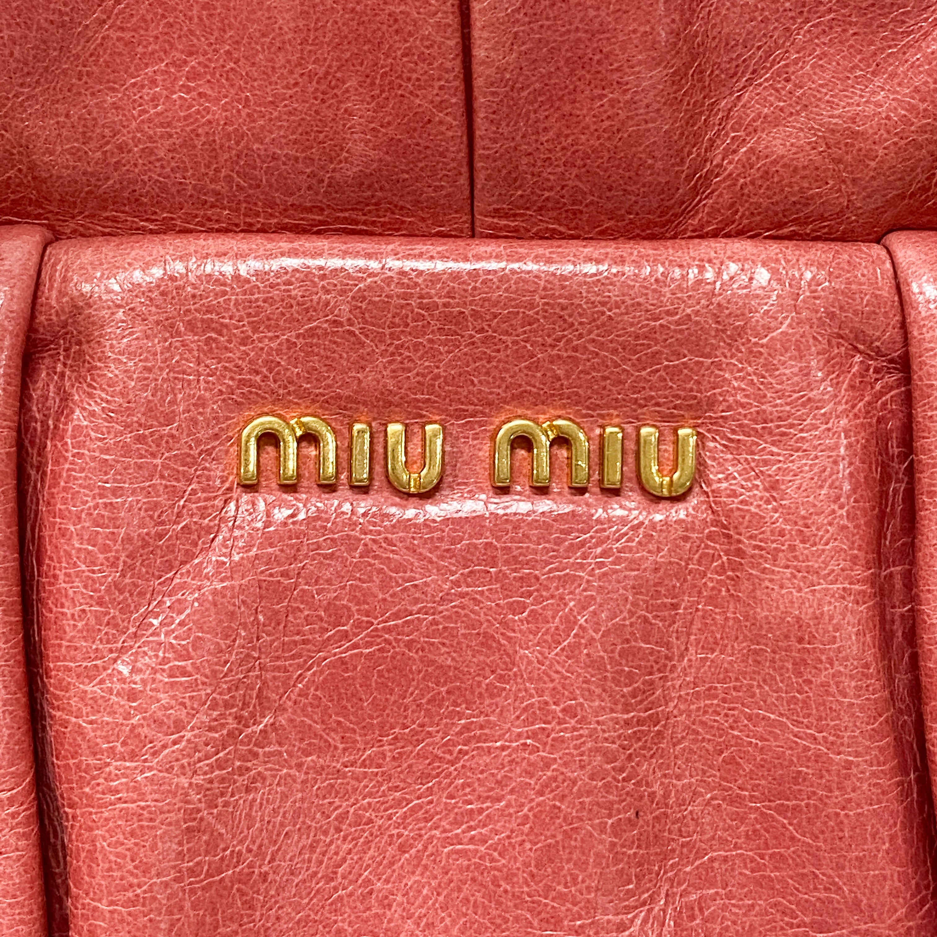 Vitello Mini Pink Leather Two Way Bag