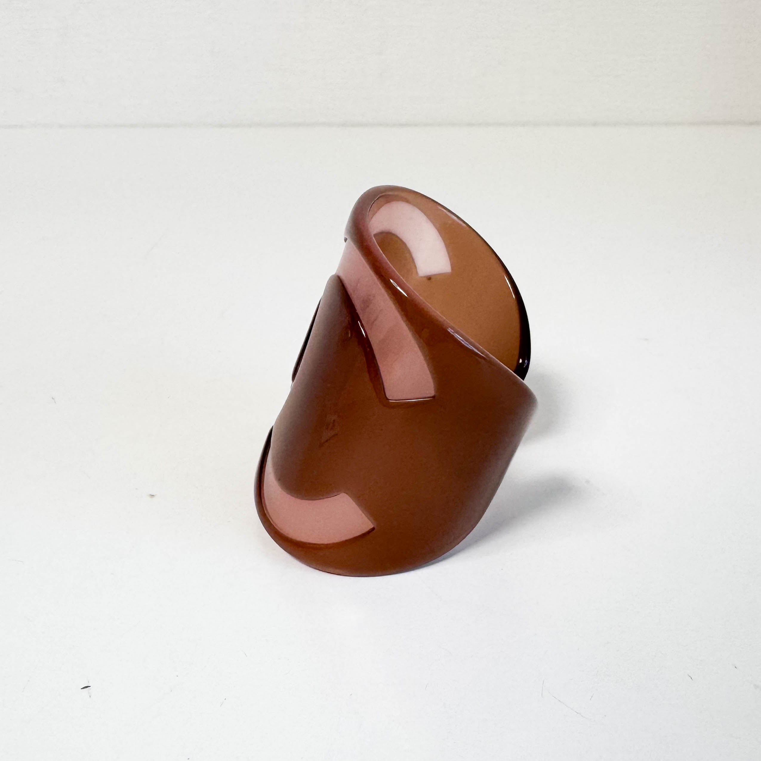 Coco Pink Brown Plastic Bangle