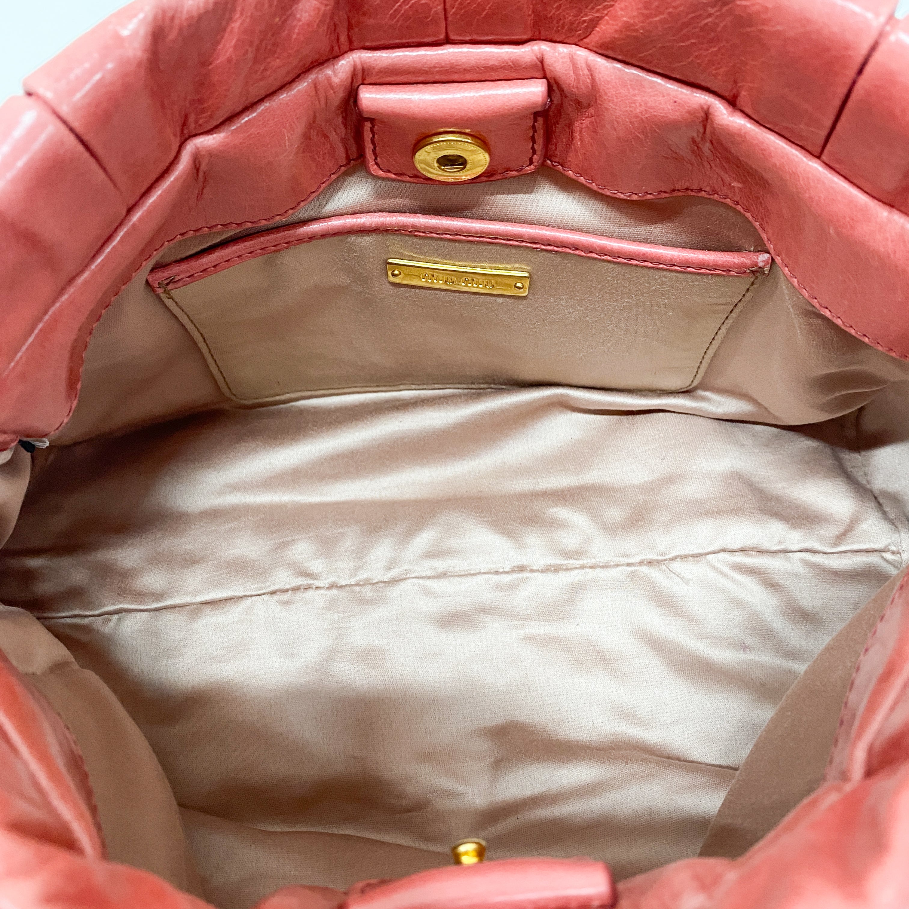 Vitello Mini Pink Leather Two Way Bag