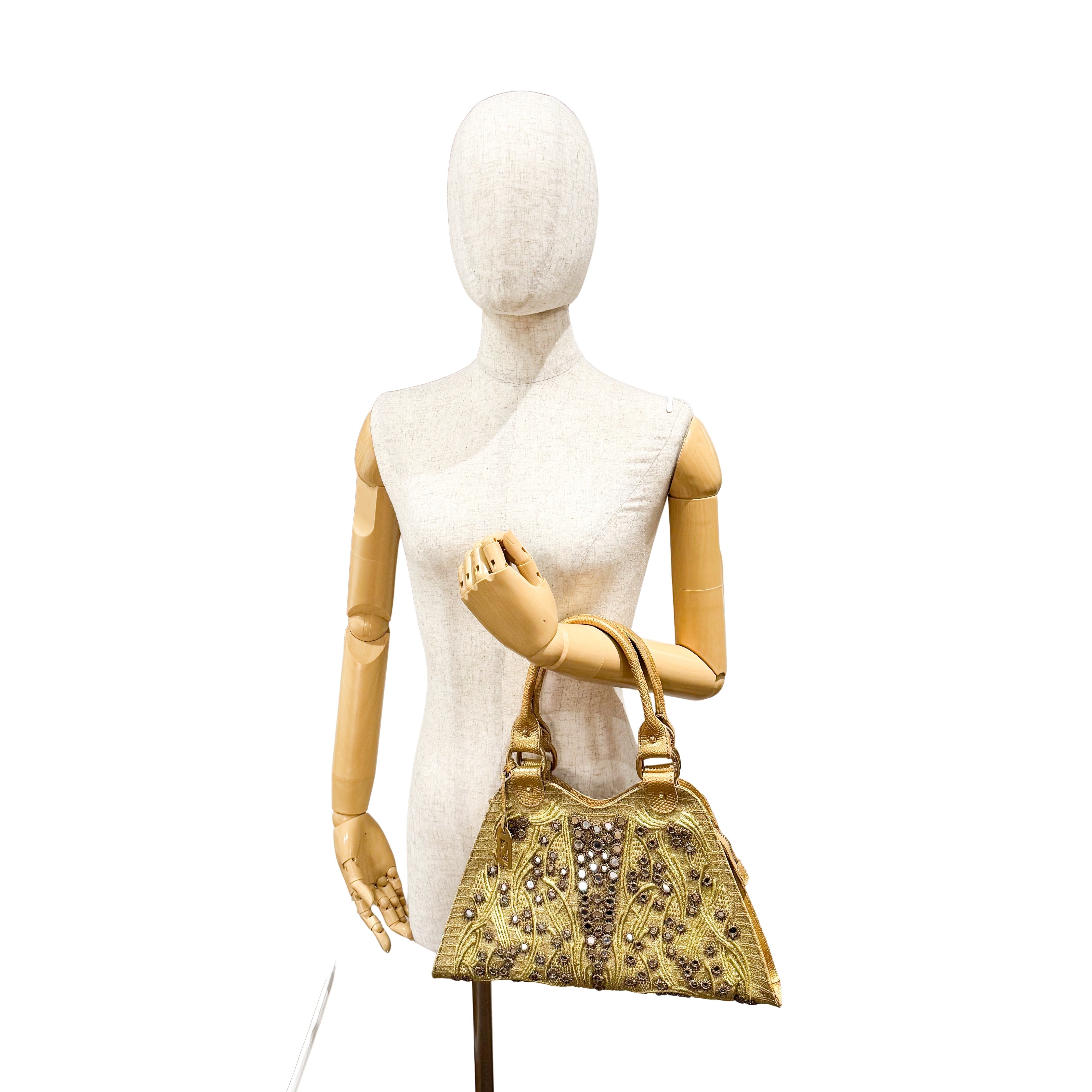 Gold and Mirror Bits Detail Bag