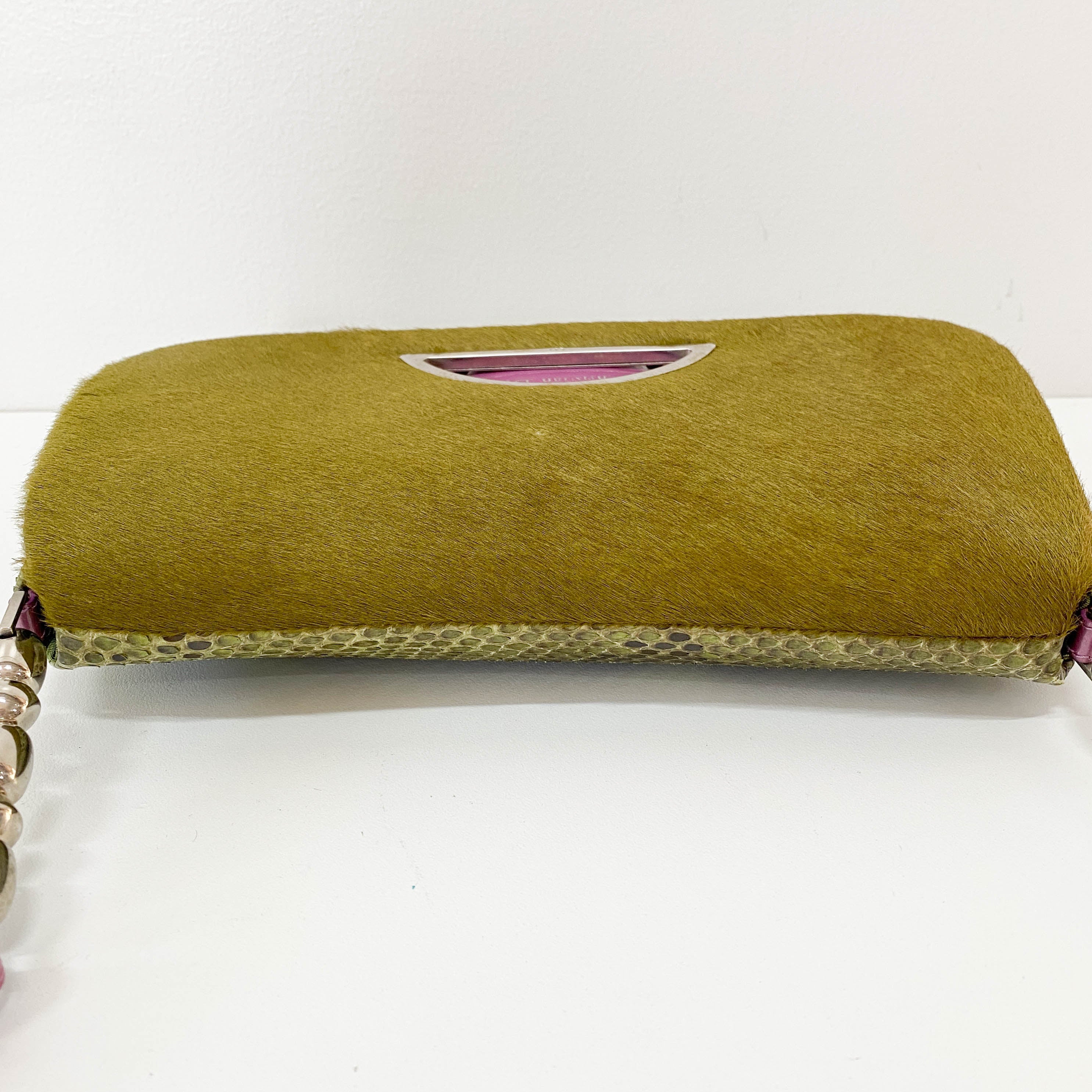Malice Pearl Green Pony Hair Bag