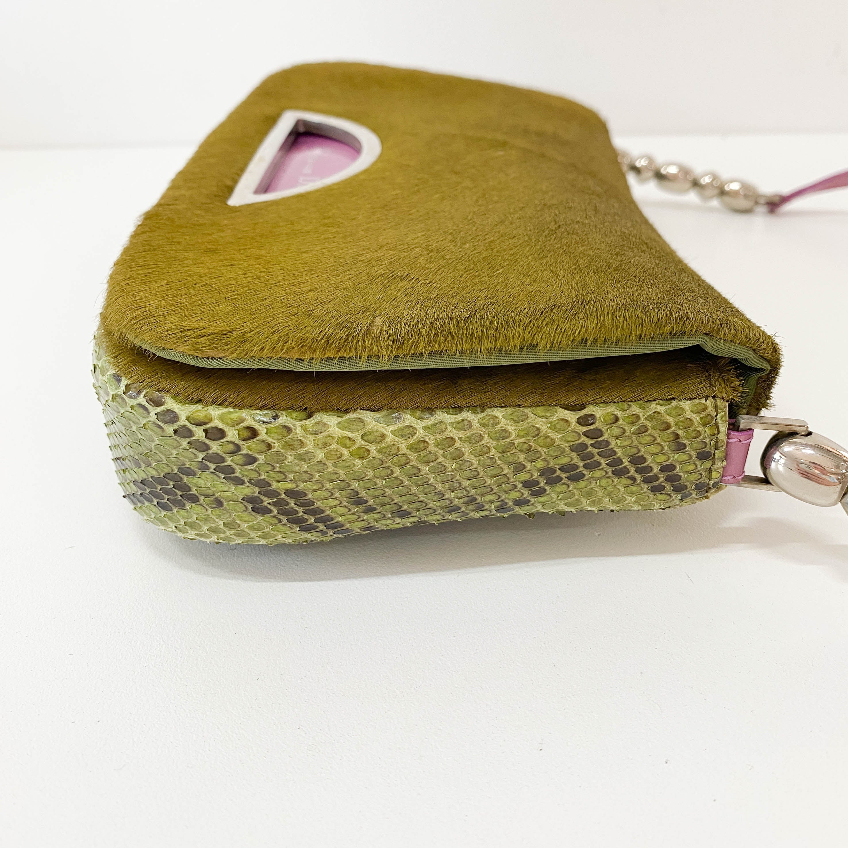 Malice Pearl Green Pony Hair Bag
