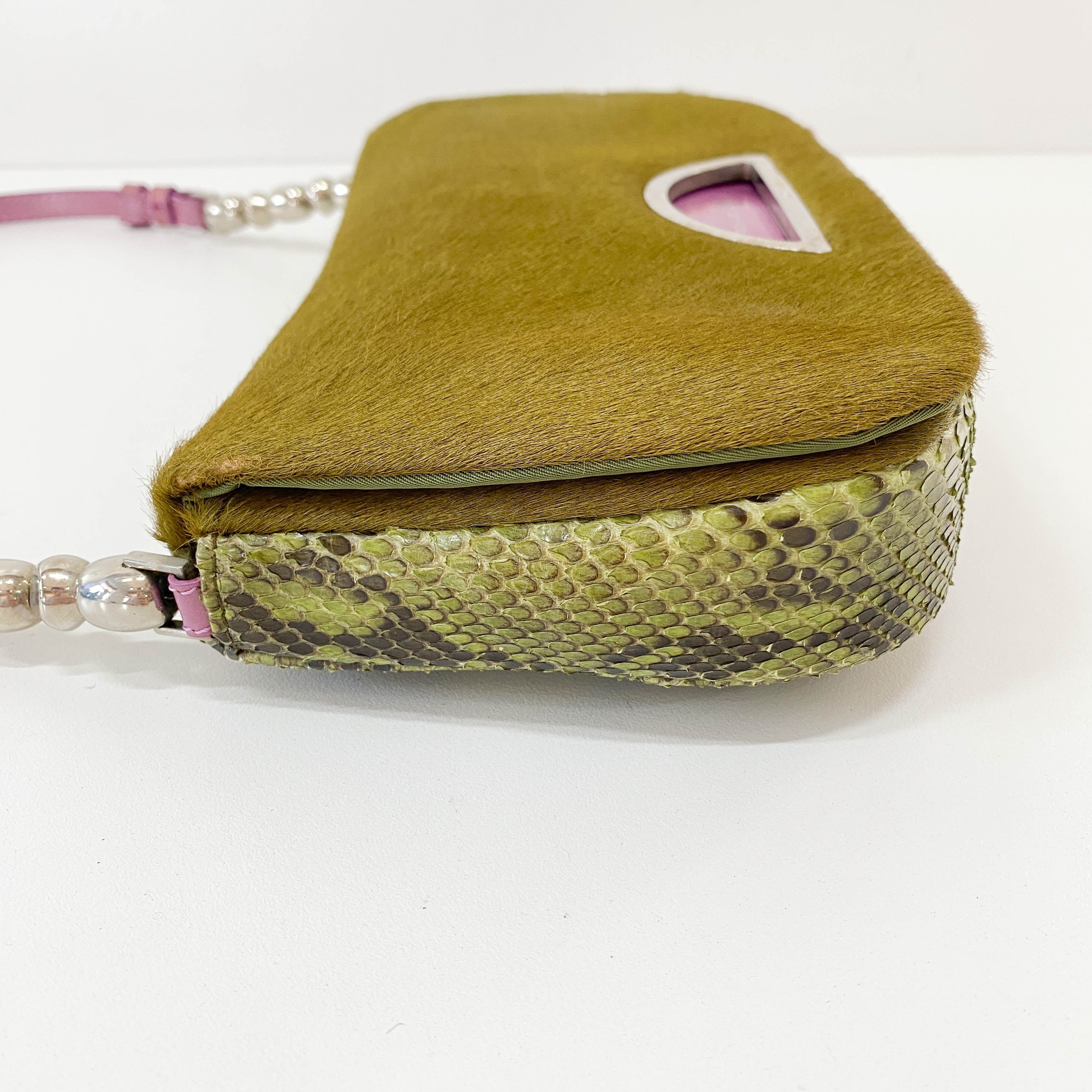 Malice Pearl Green Pony Hair Bag