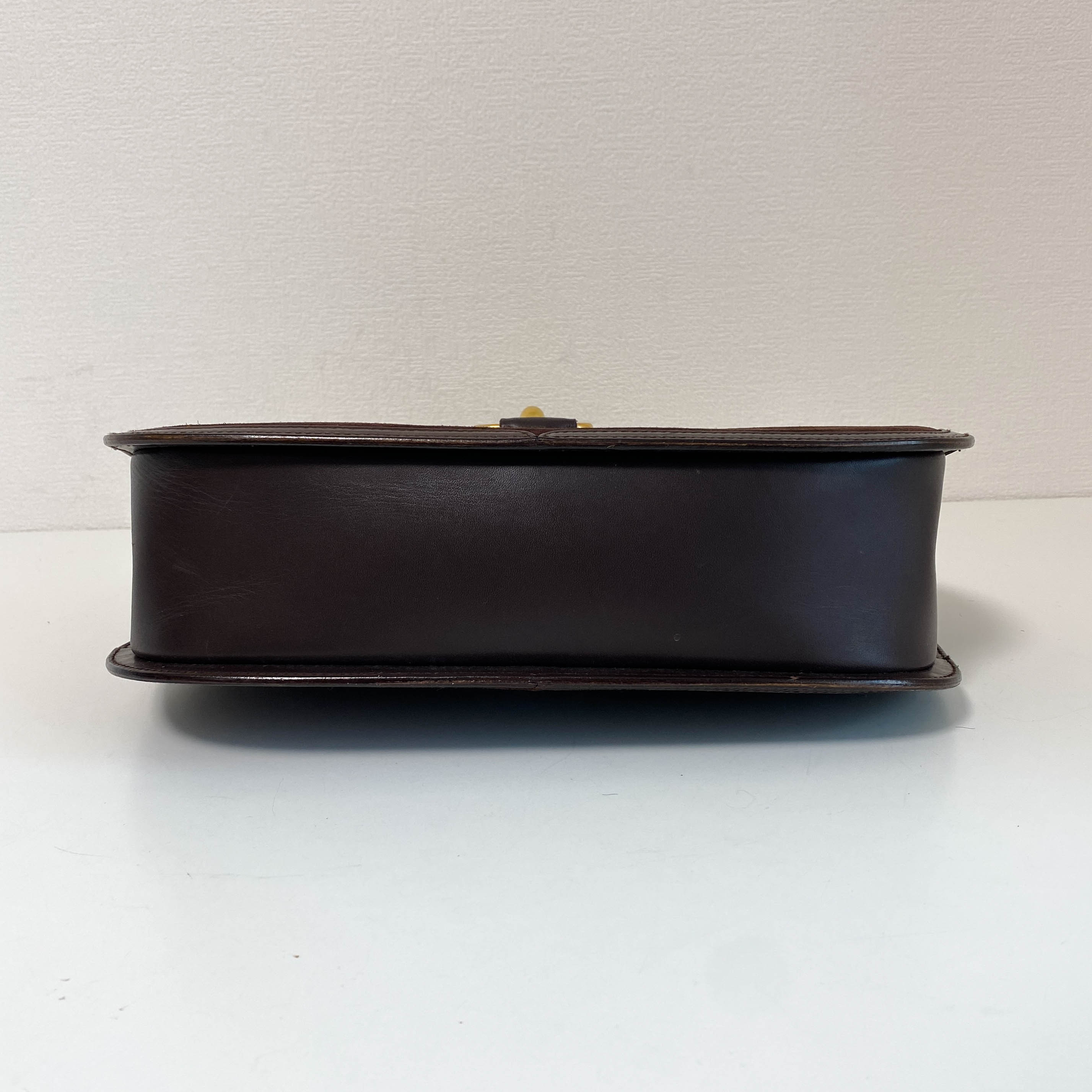 Horsebit Brown Suede Hand Bag