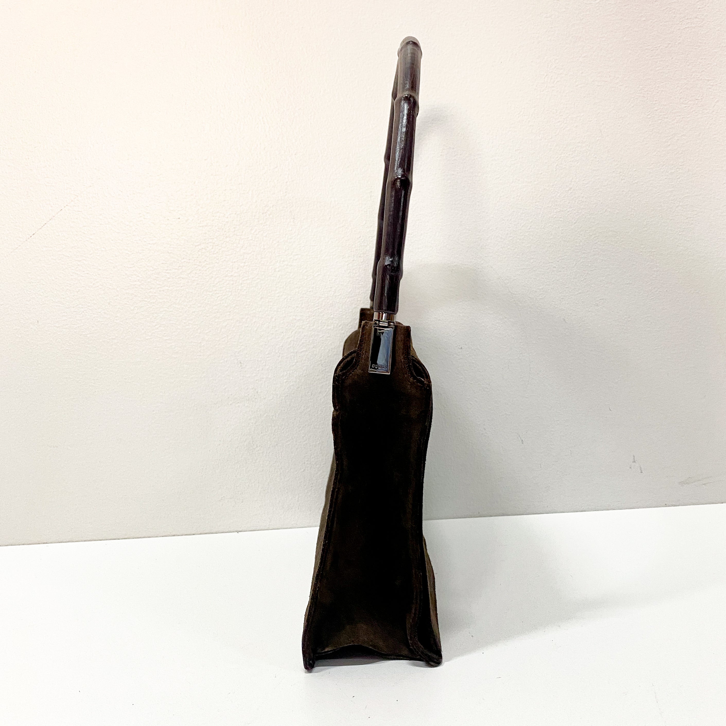 Bamboo Brown Suede Shoulder Bag