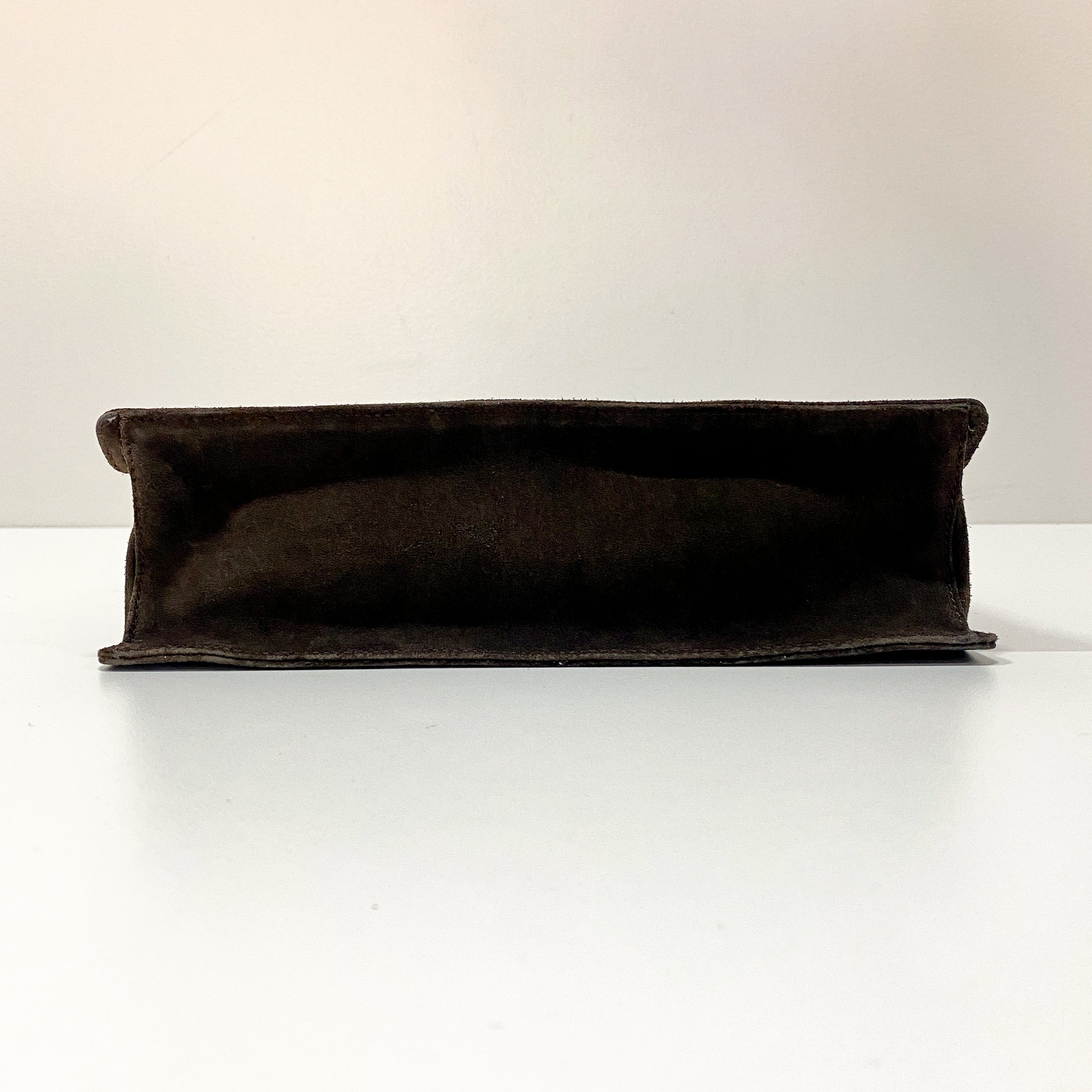 Bamboo Brown Suede Shoulder Bag