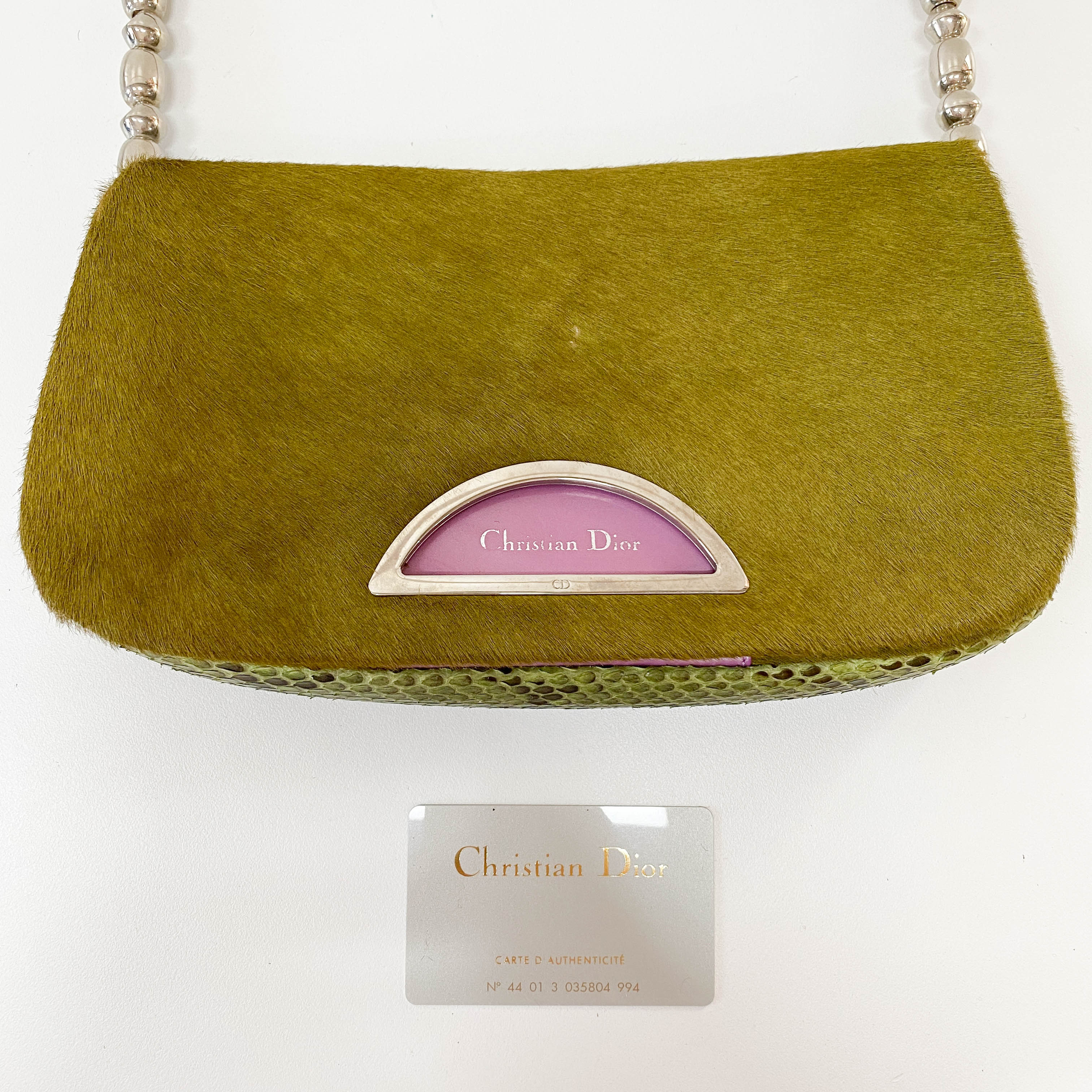 Malice Pearl Green Pony Hair Bag