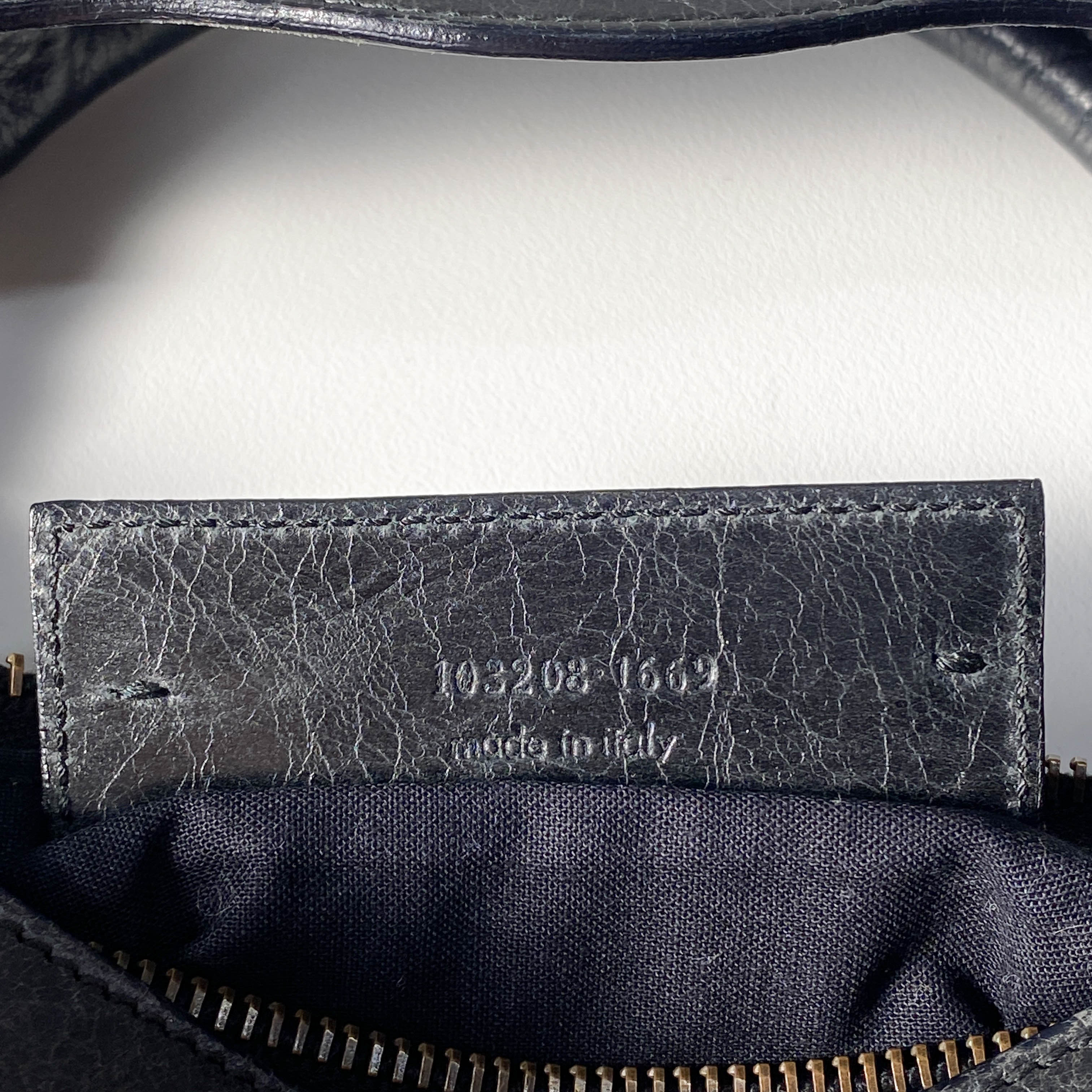 The City Black Calfskin Leather Two Way Bag