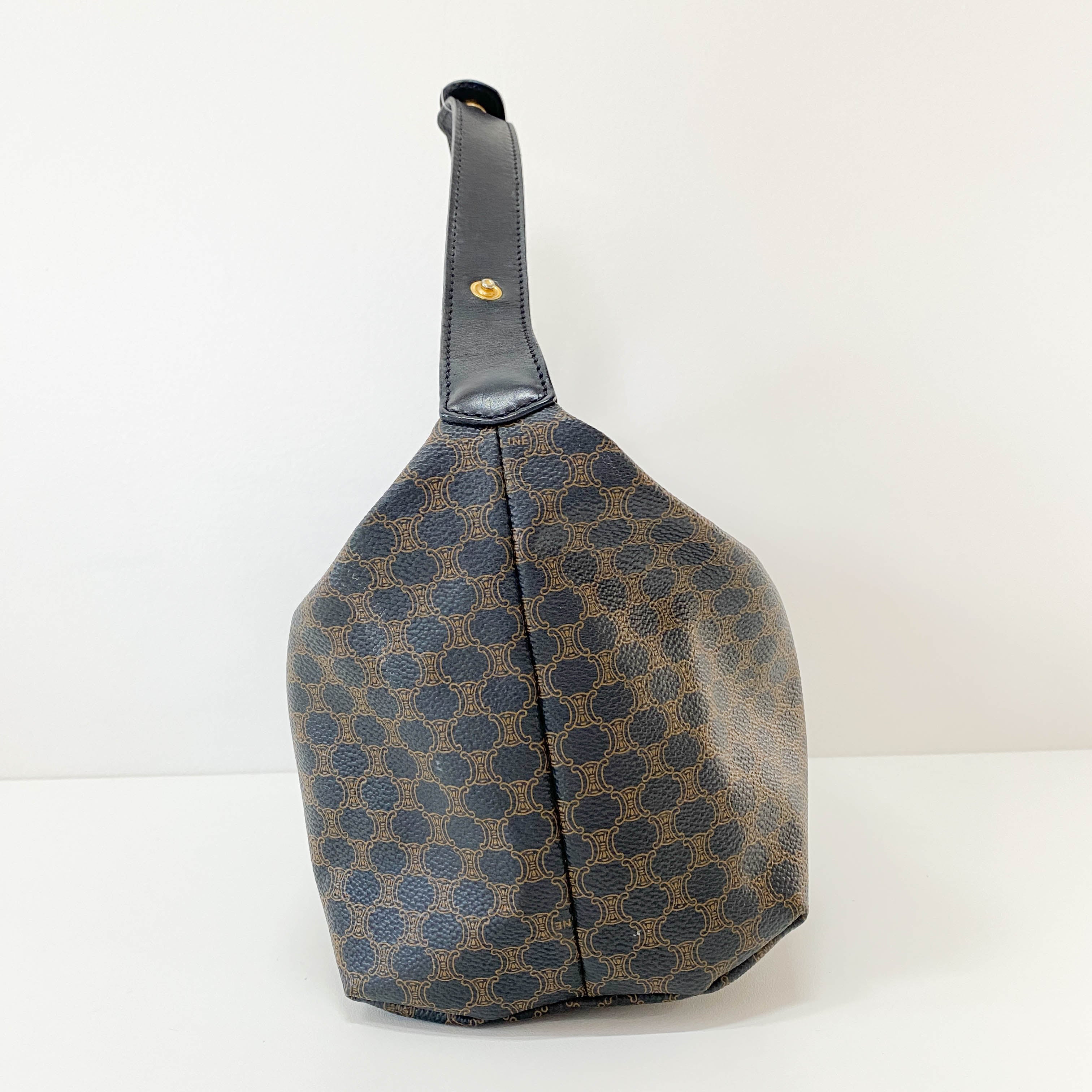 Black Macadam Triomphe Shoulder Pouch Bag