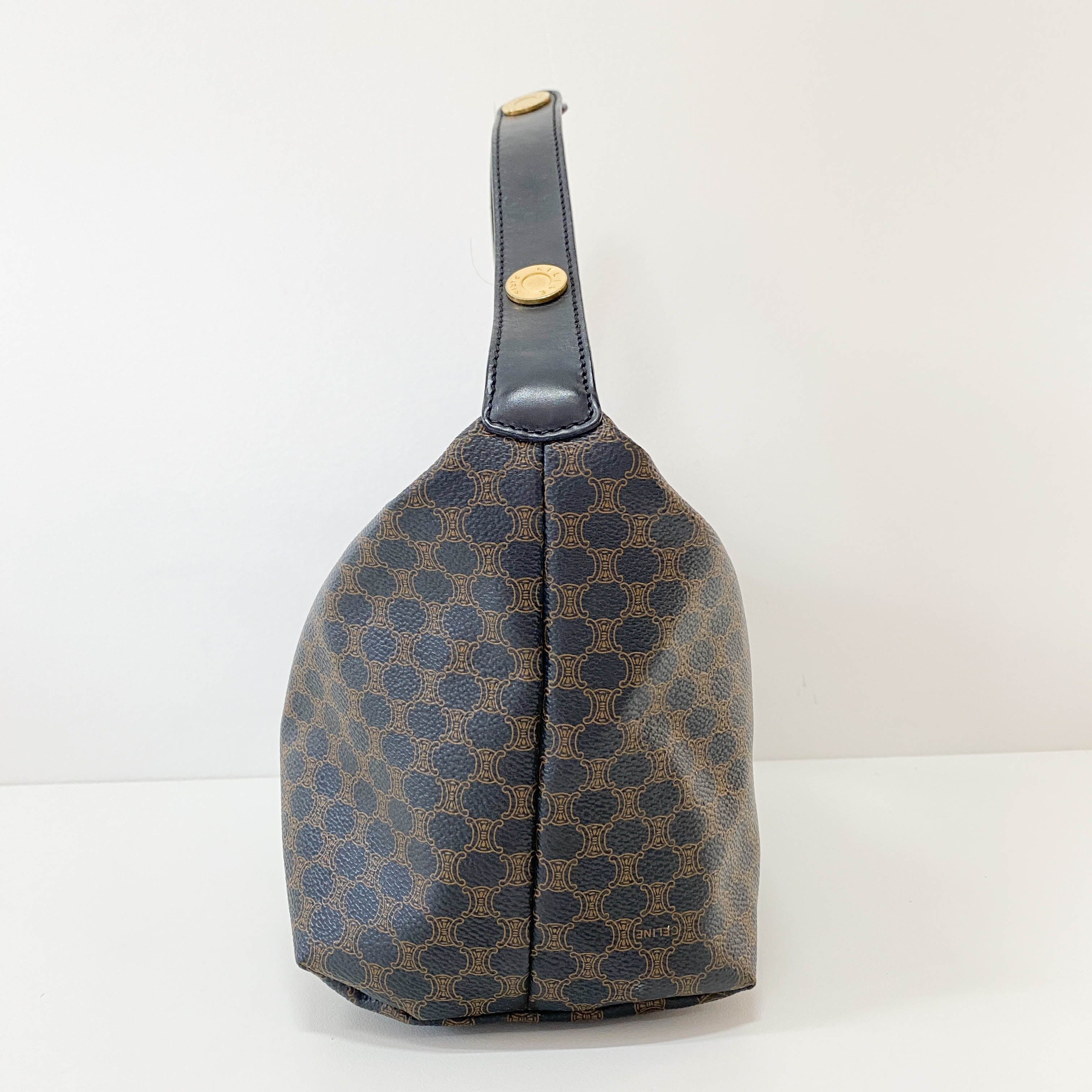 Black Macadam Triomphe Shoulder Pouch Bag