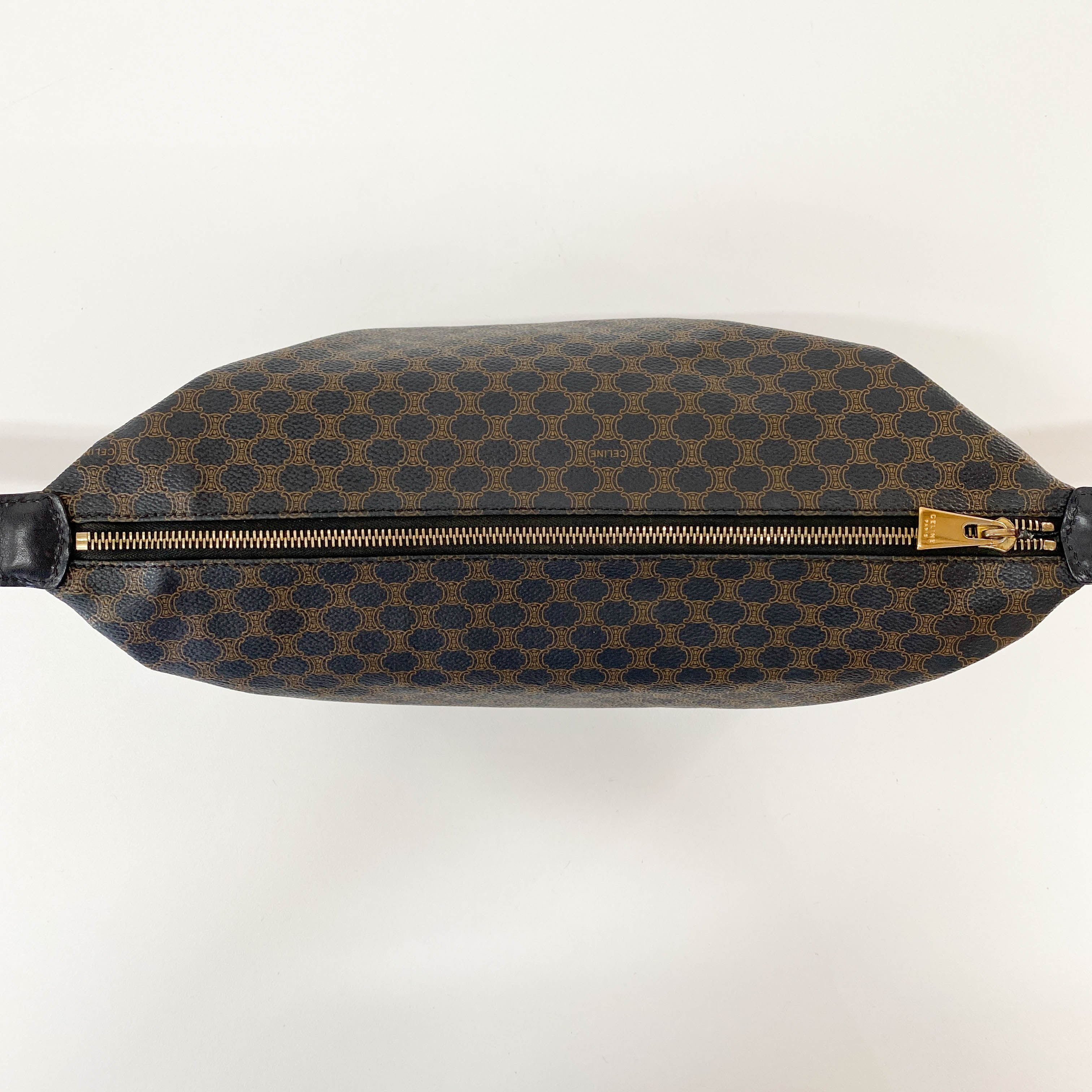 Black Macadam Triomphe Shoulder Pouch Bag