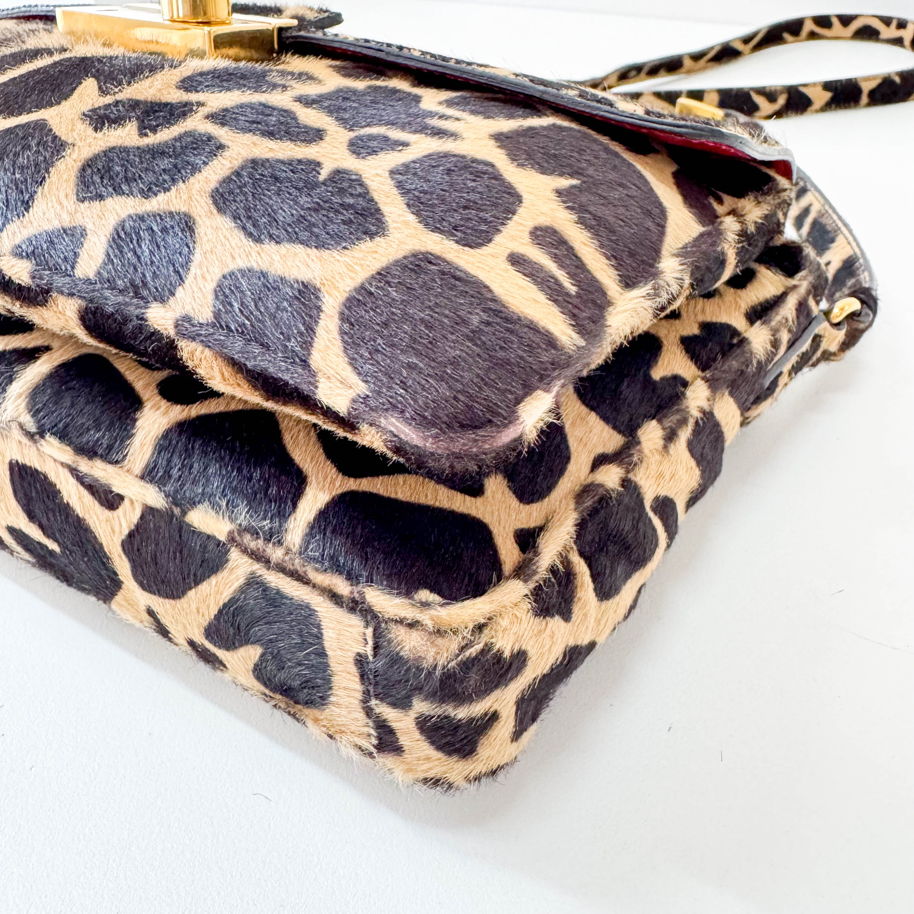 Leopard Print Pony Hair Shoulder Bag