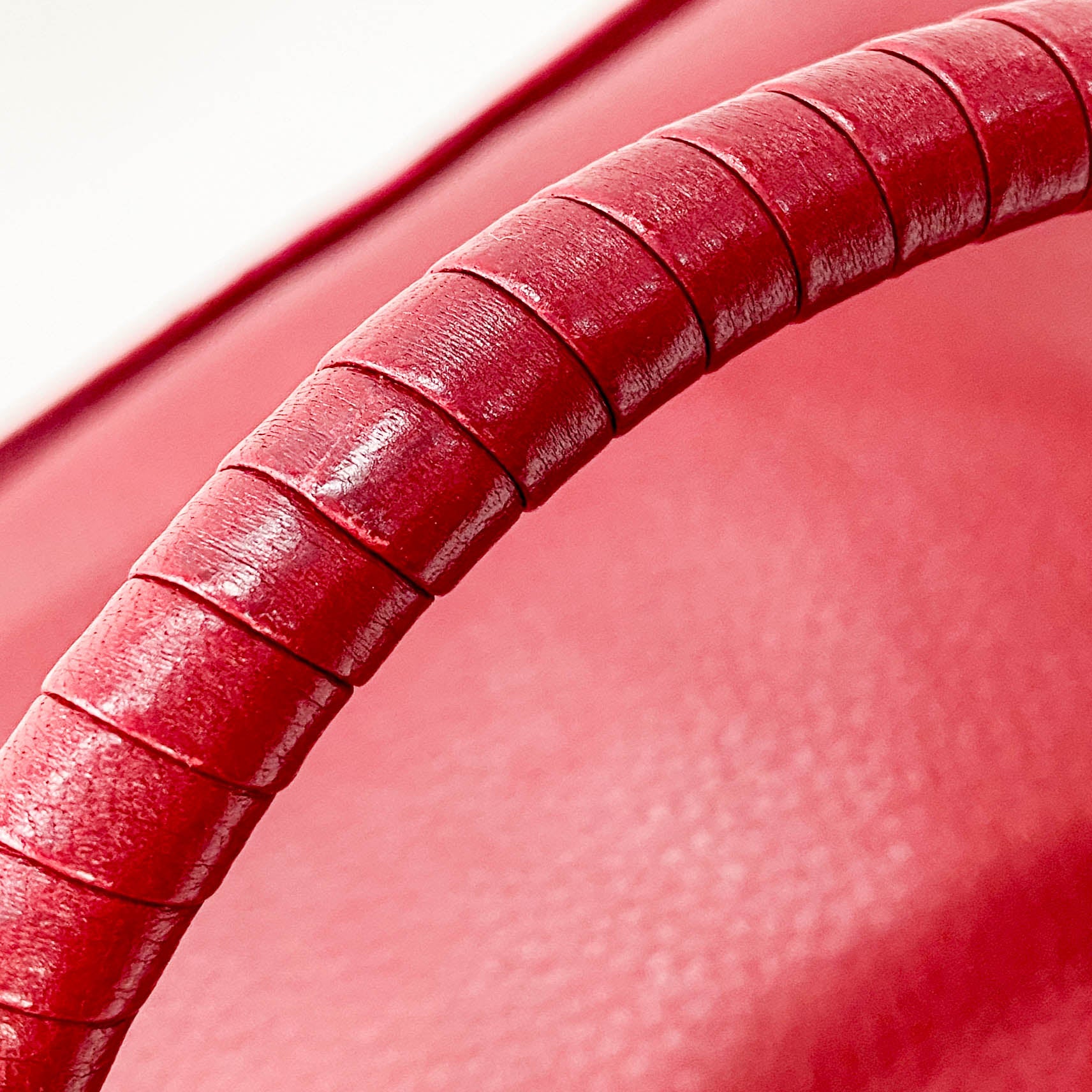 Bordeaux Red Leather Shoulder Bag