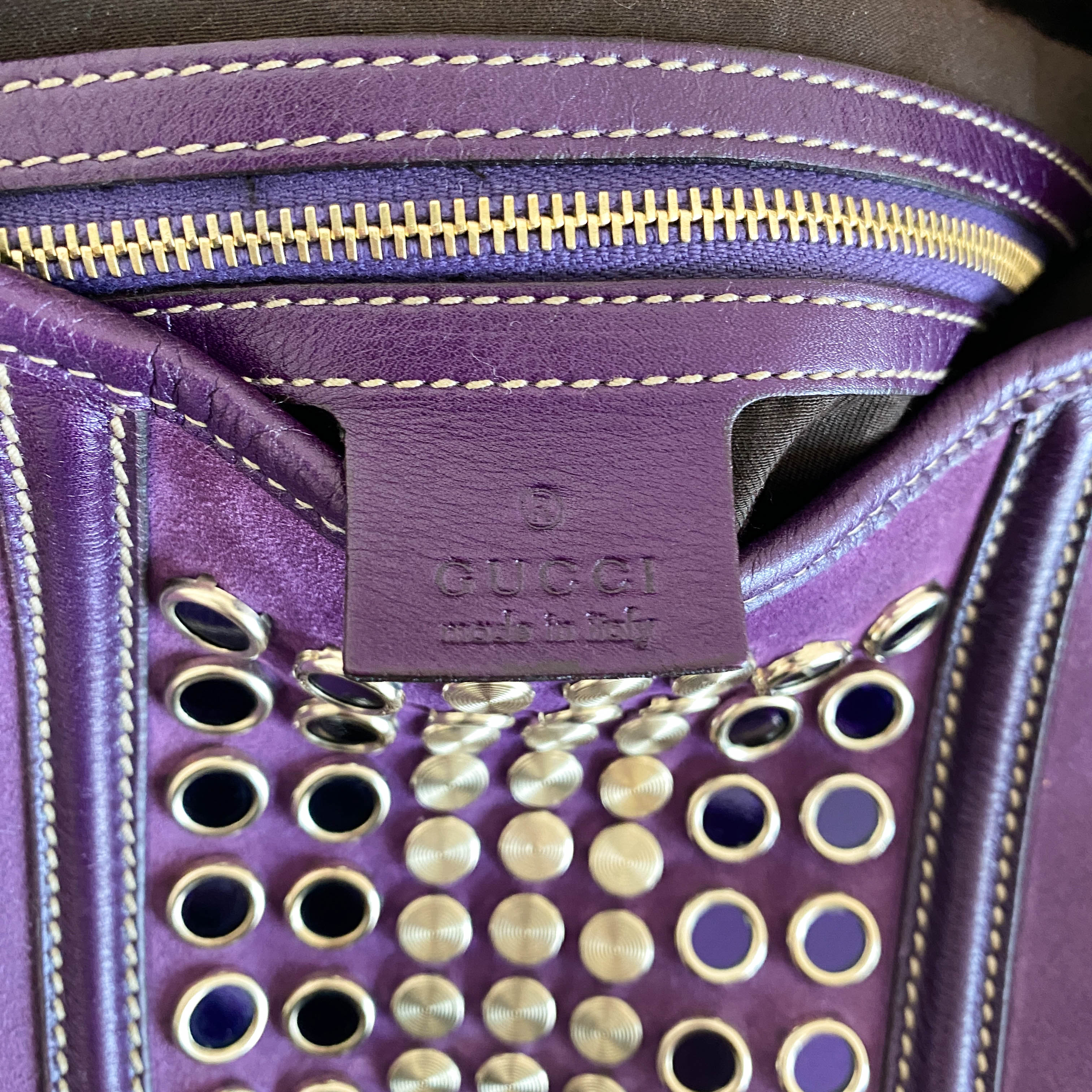 New Jackie Purple Suede Shoulder Bag
