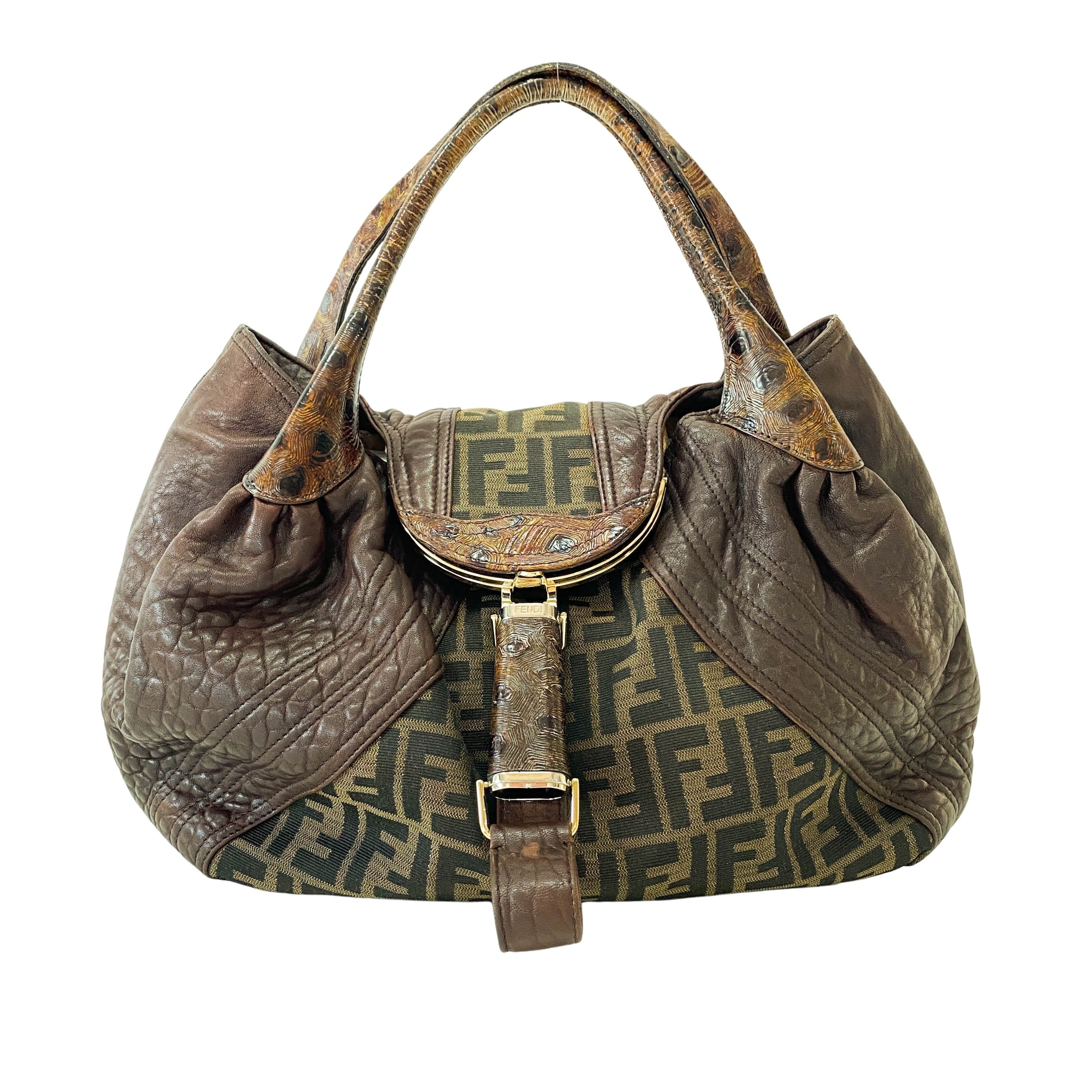 Spy Brown Leather Shoulder Bag