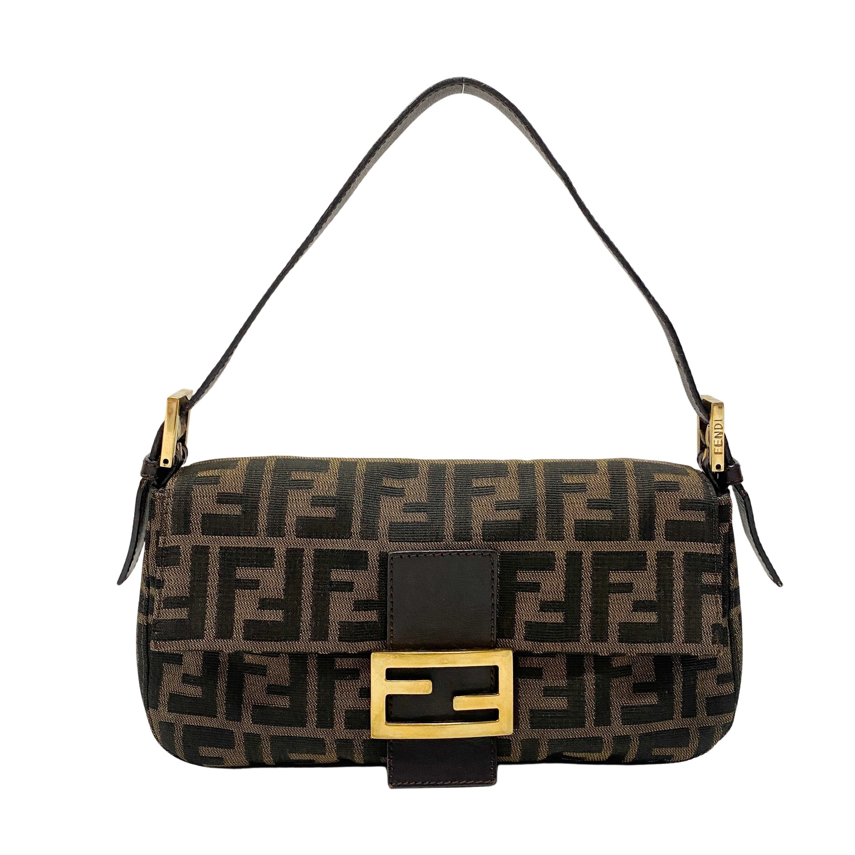 Zucca Baguette Canvas Shoulder Bag